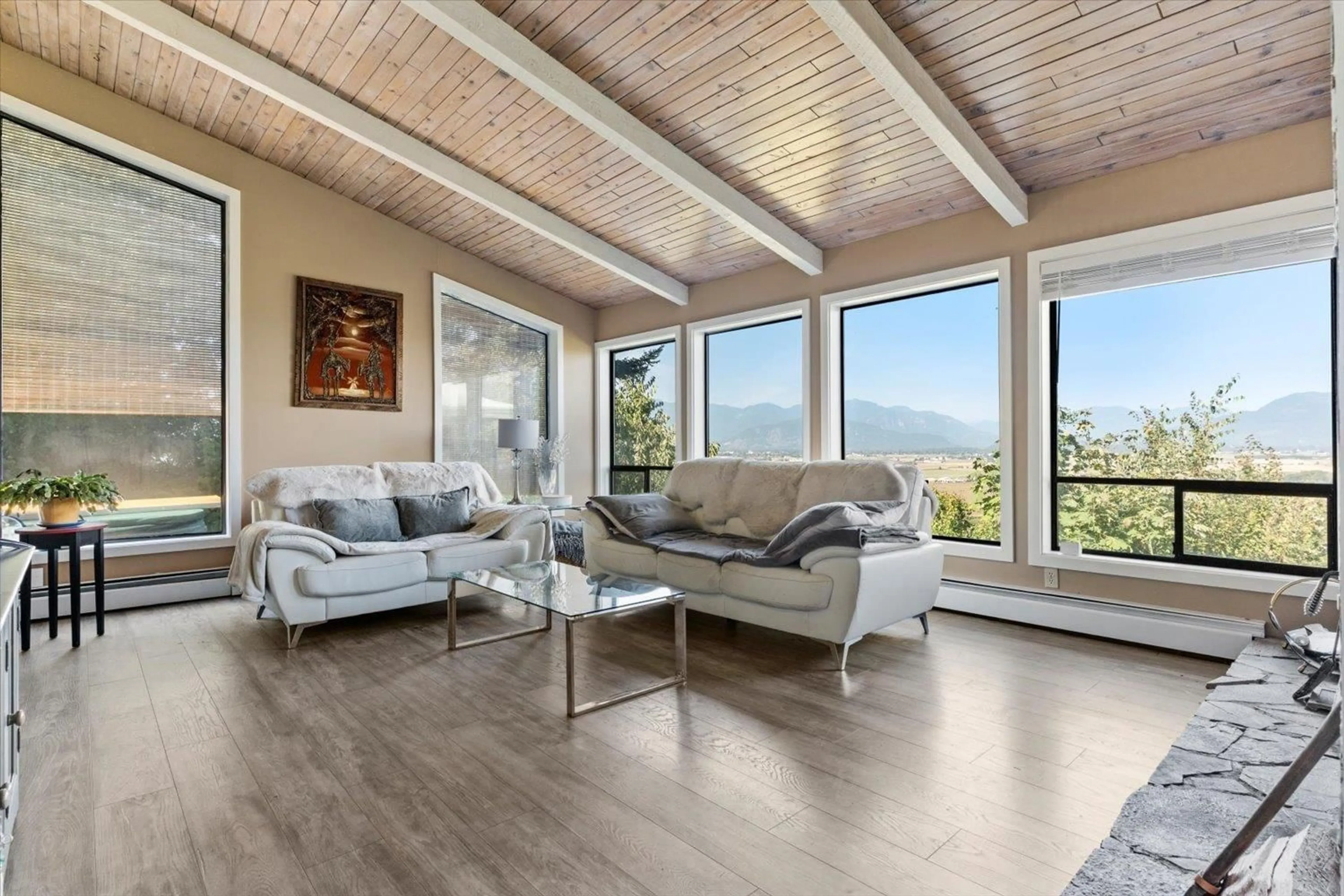 Living room with furniture, wood/laminate floor for 47750 ELK VIEW ROAD, Ryder Lake British Columbia V2R4S5