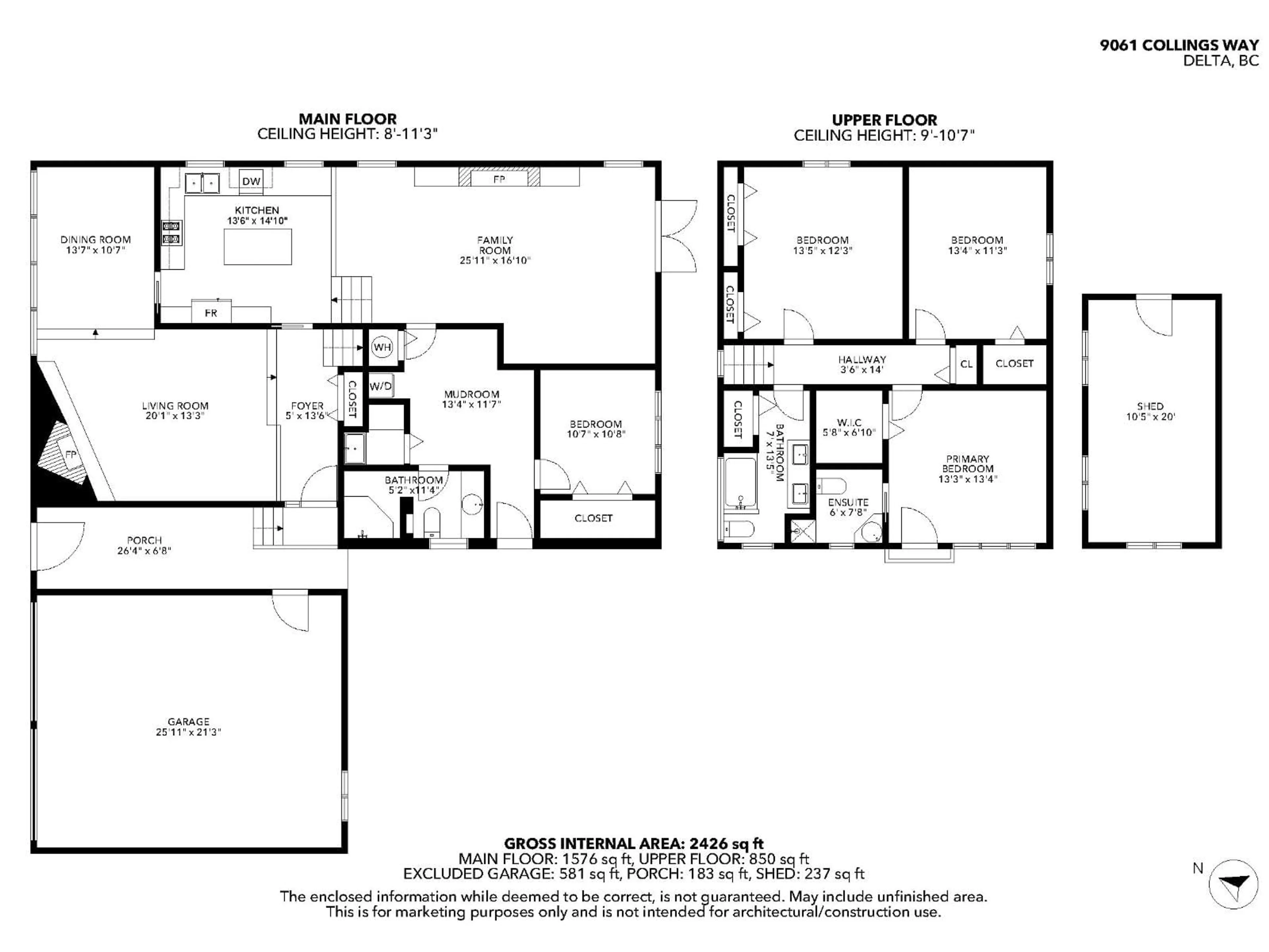 Floor plan for 9061 COLLINGS WAY, Delta British Columbia V4C7G1