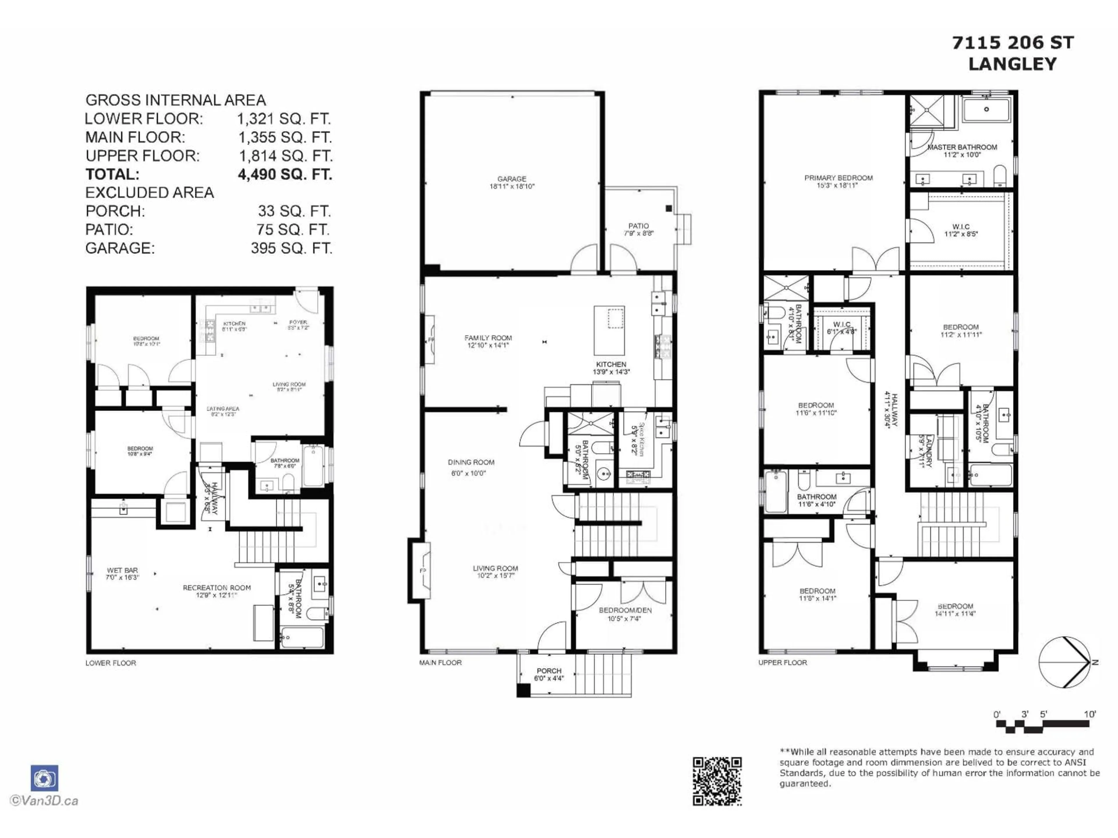 Floor plan for 7115 206 STREET, Langley British Columbia V2Y3J9