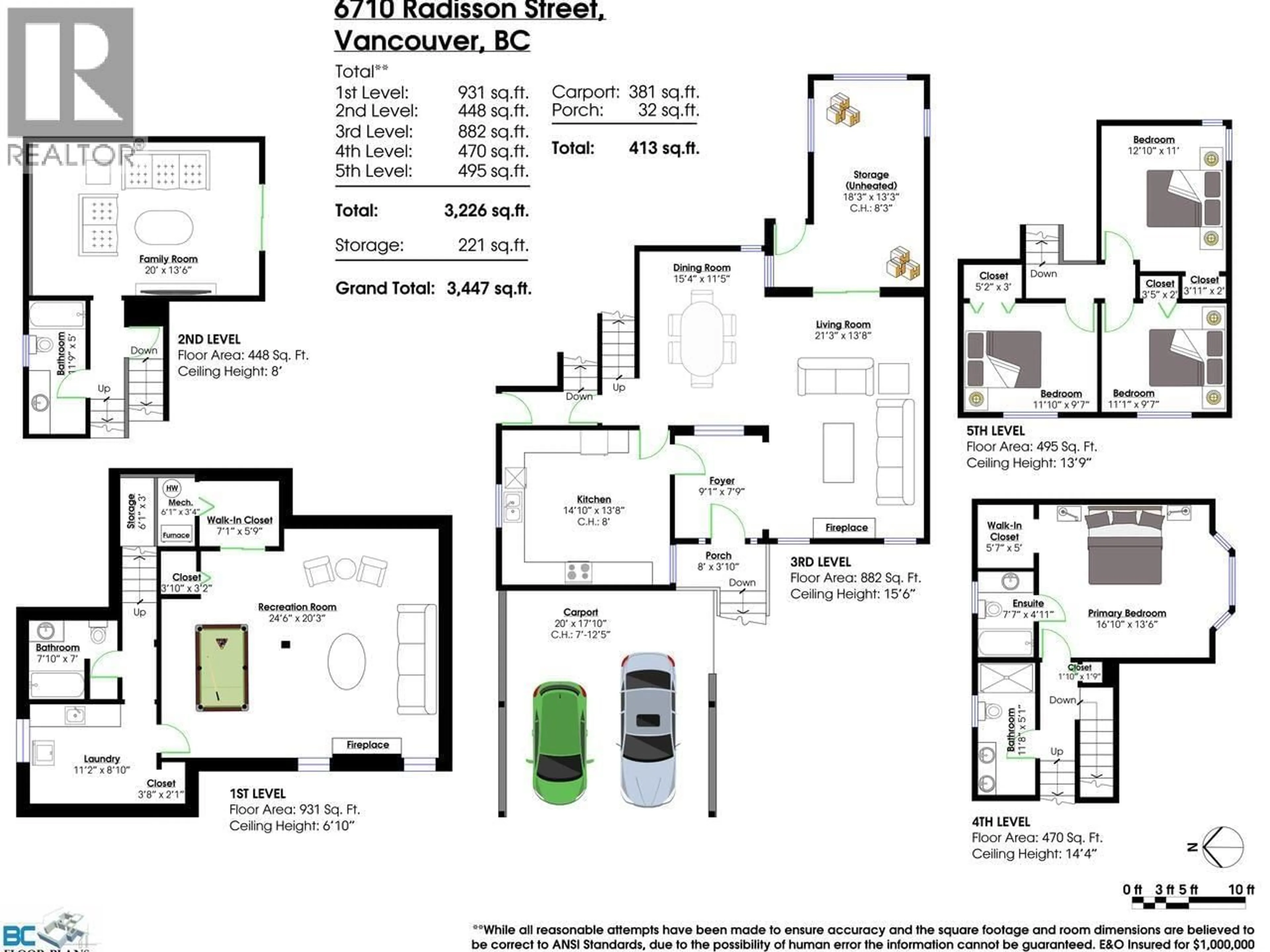 Floor plan for 6710 RADISSON STREET, Vancouver British Columbia V5S3W9