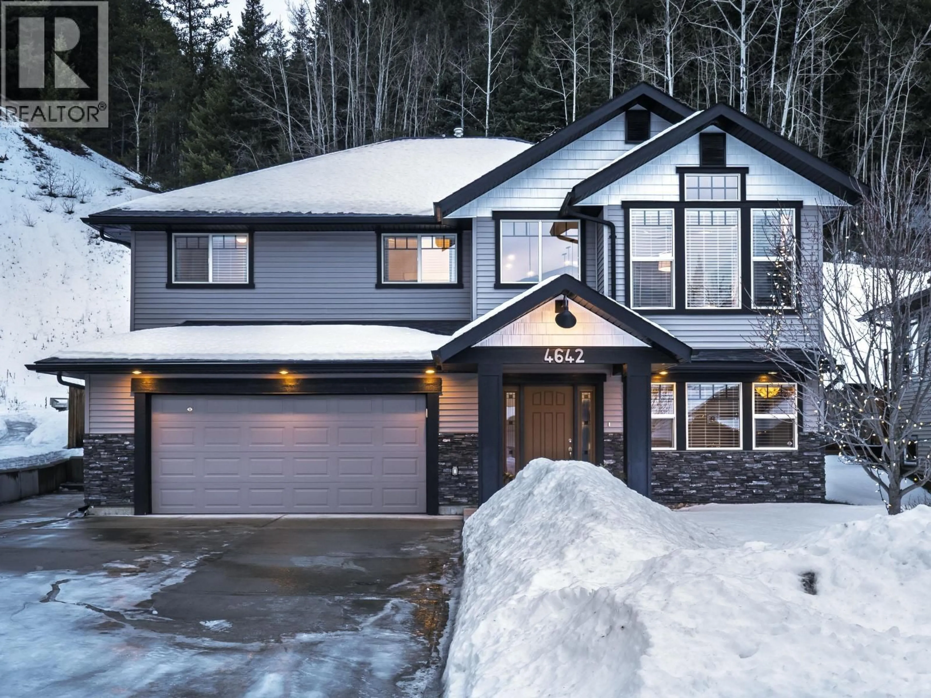 Home with brick exterior material, street for 4642 AVTAR PLACE, Prince George British Columbia V2K0A9