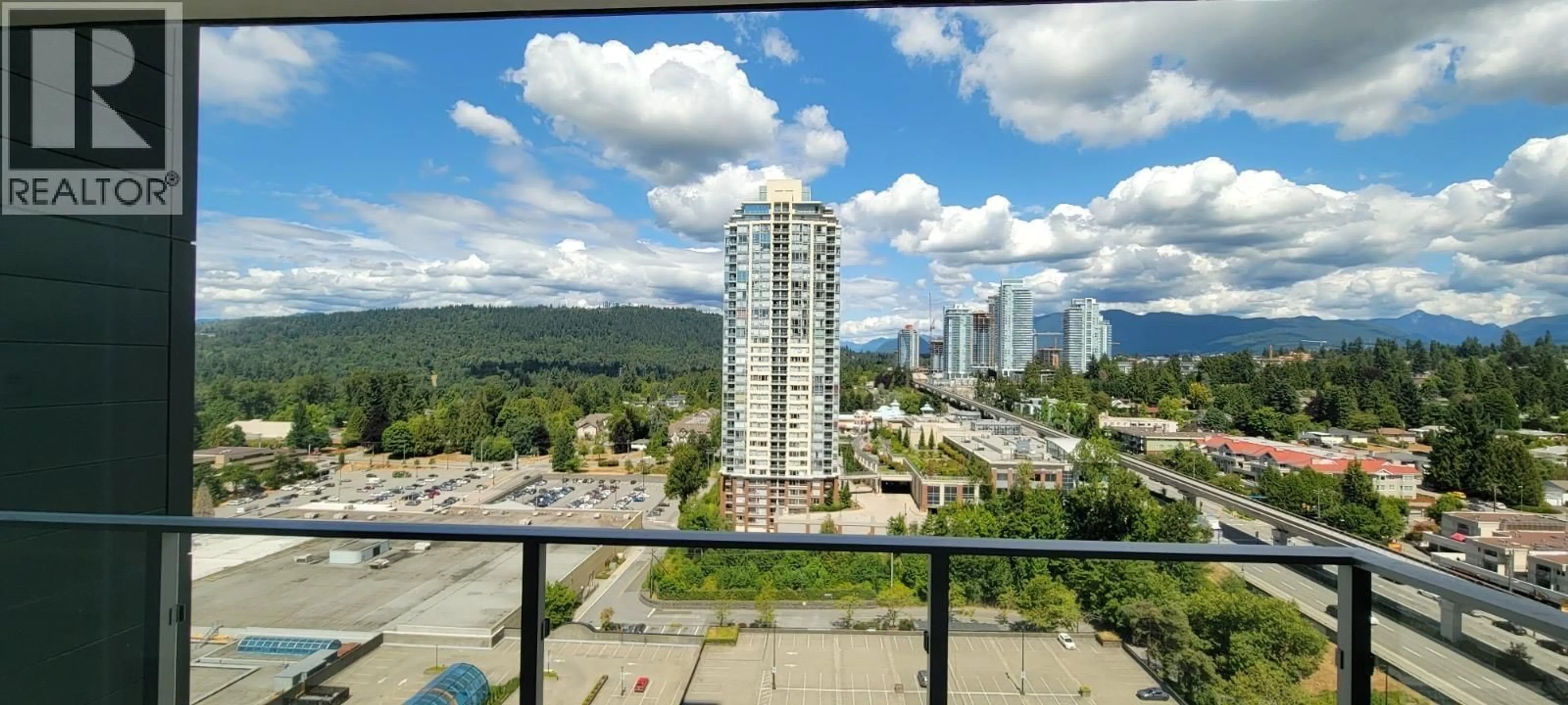 Balcony in the apartment, city buildings view from balcony for 1711 - 3809 EVERGREEN PLACE, Burnaby British Columbia V3J0M1
