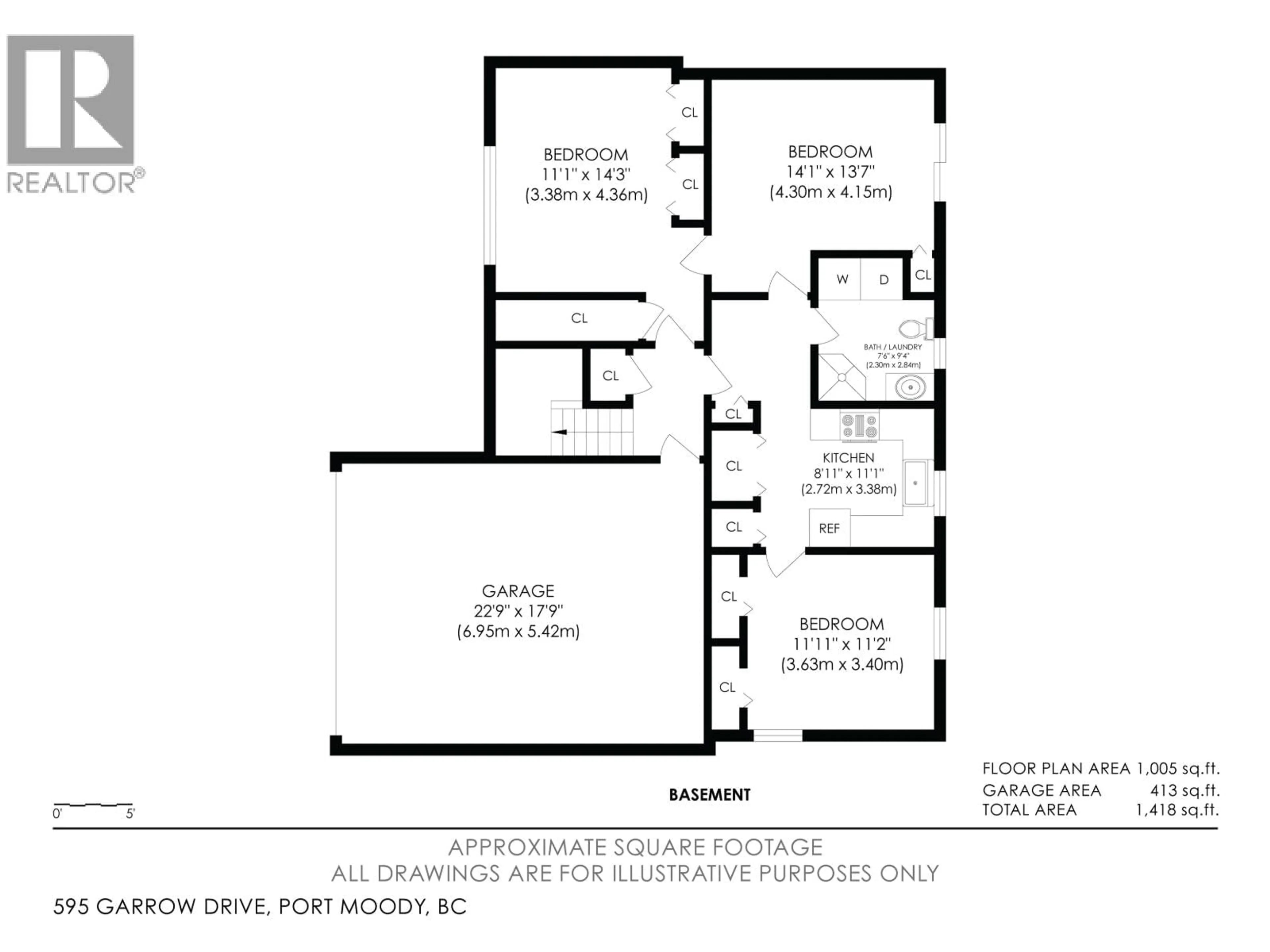 Floor plan for 595 GARROW DRIVE, Port Moody British Columbia V3H1H6