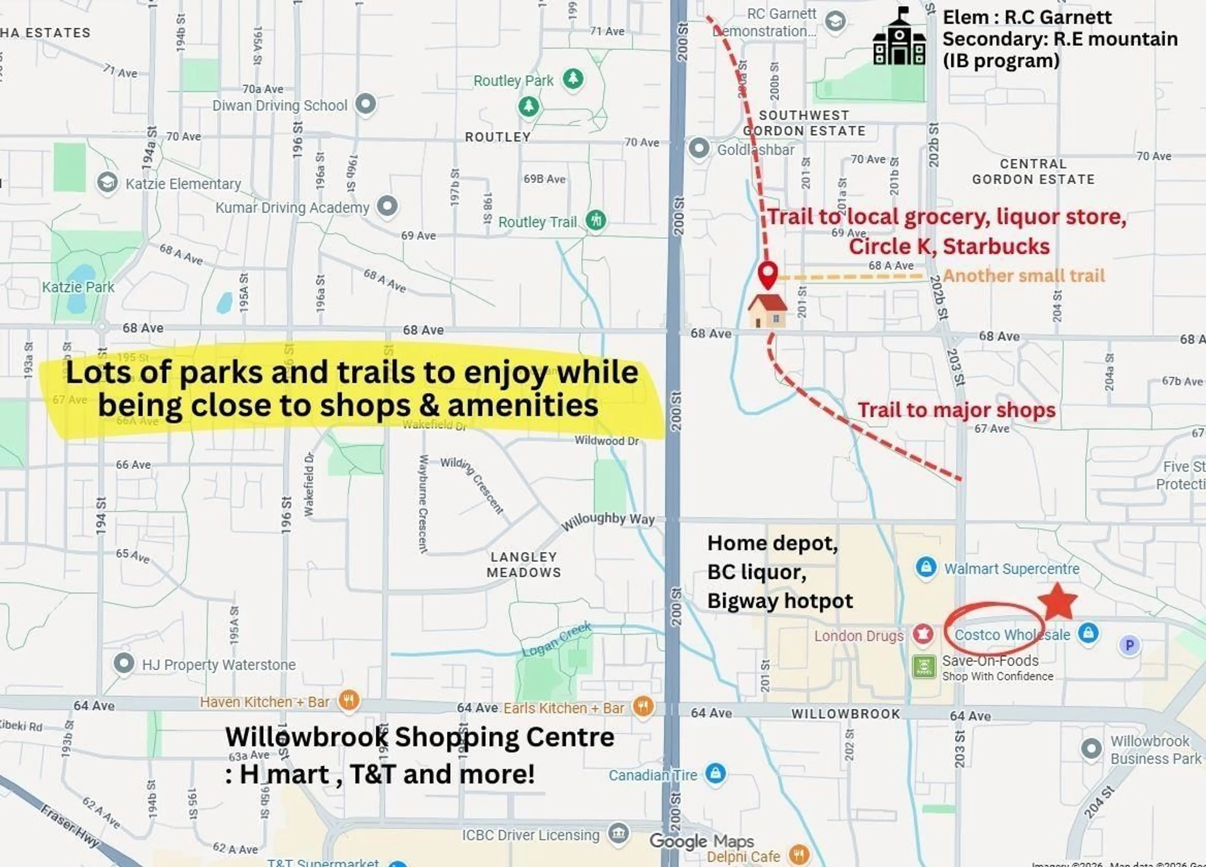 Picture of a map for A200 - 20087 68 AVENUE, Langley British Columbia V2Y0Y2