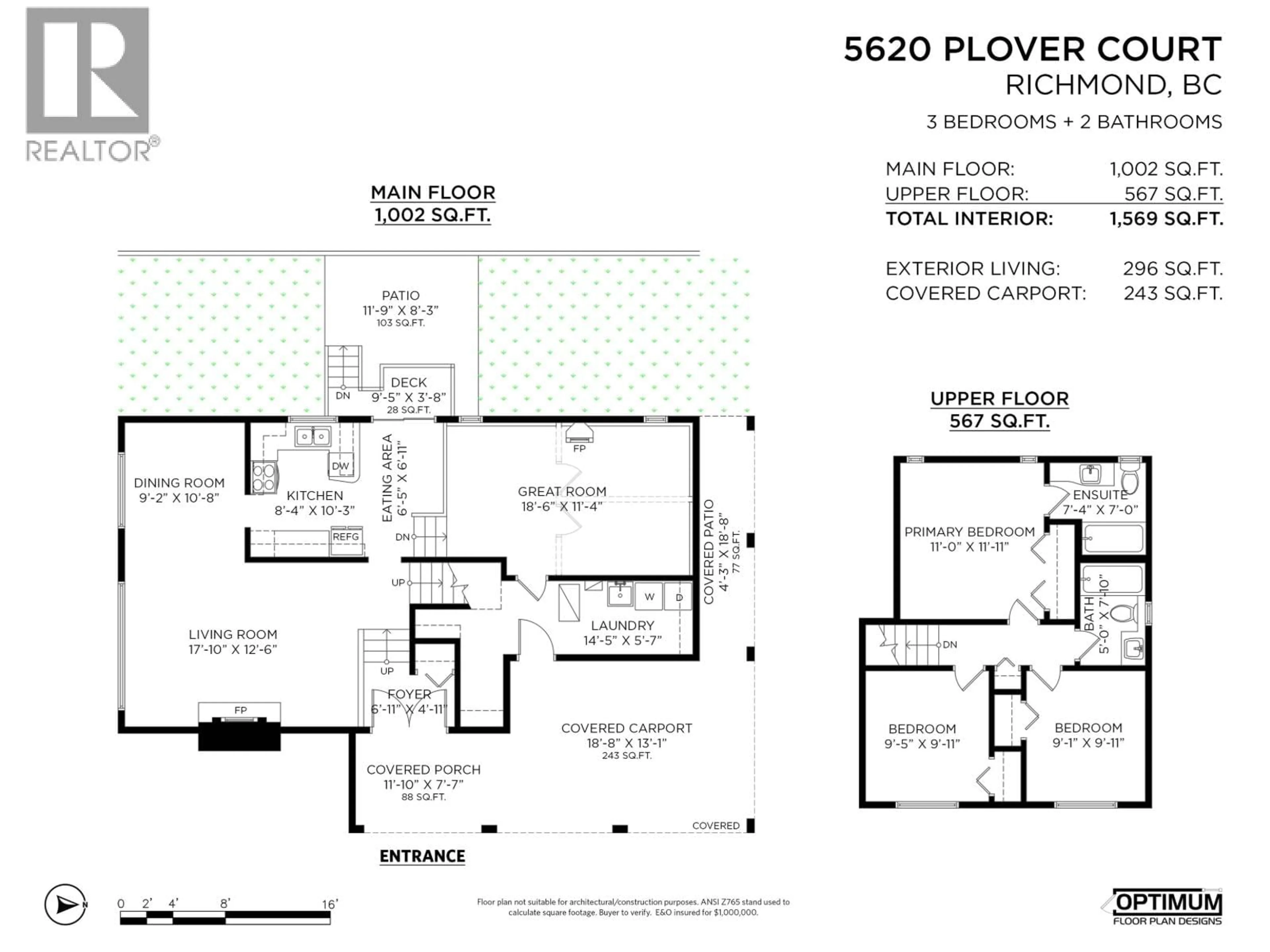 Floor plan for 5620 PLOVER COURT, Richmond British Columbia V7E4K2