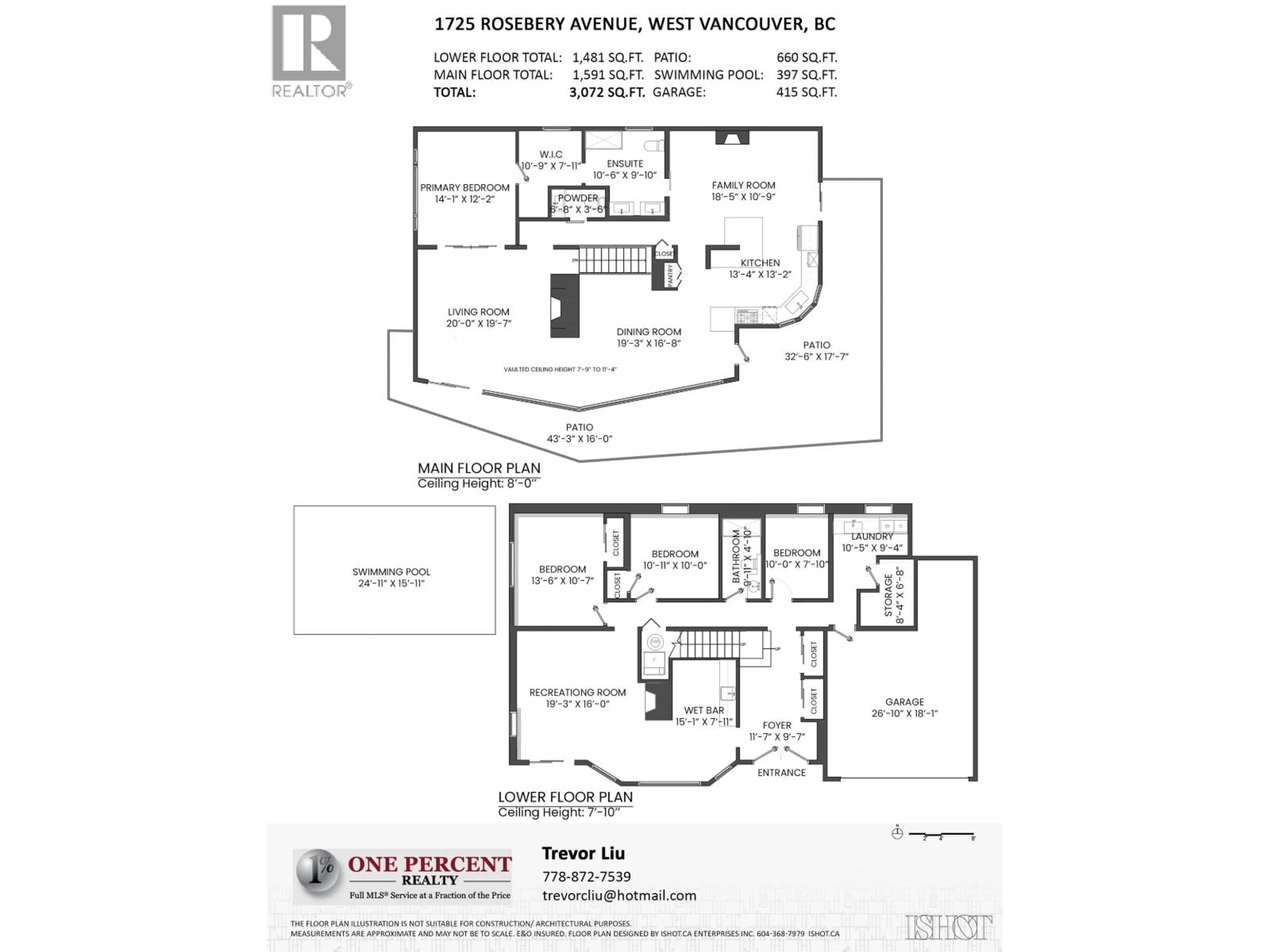 Floor plan for 1725 ROSEBERY AVENUE, West Vancouver British Columbia V7V2Z5