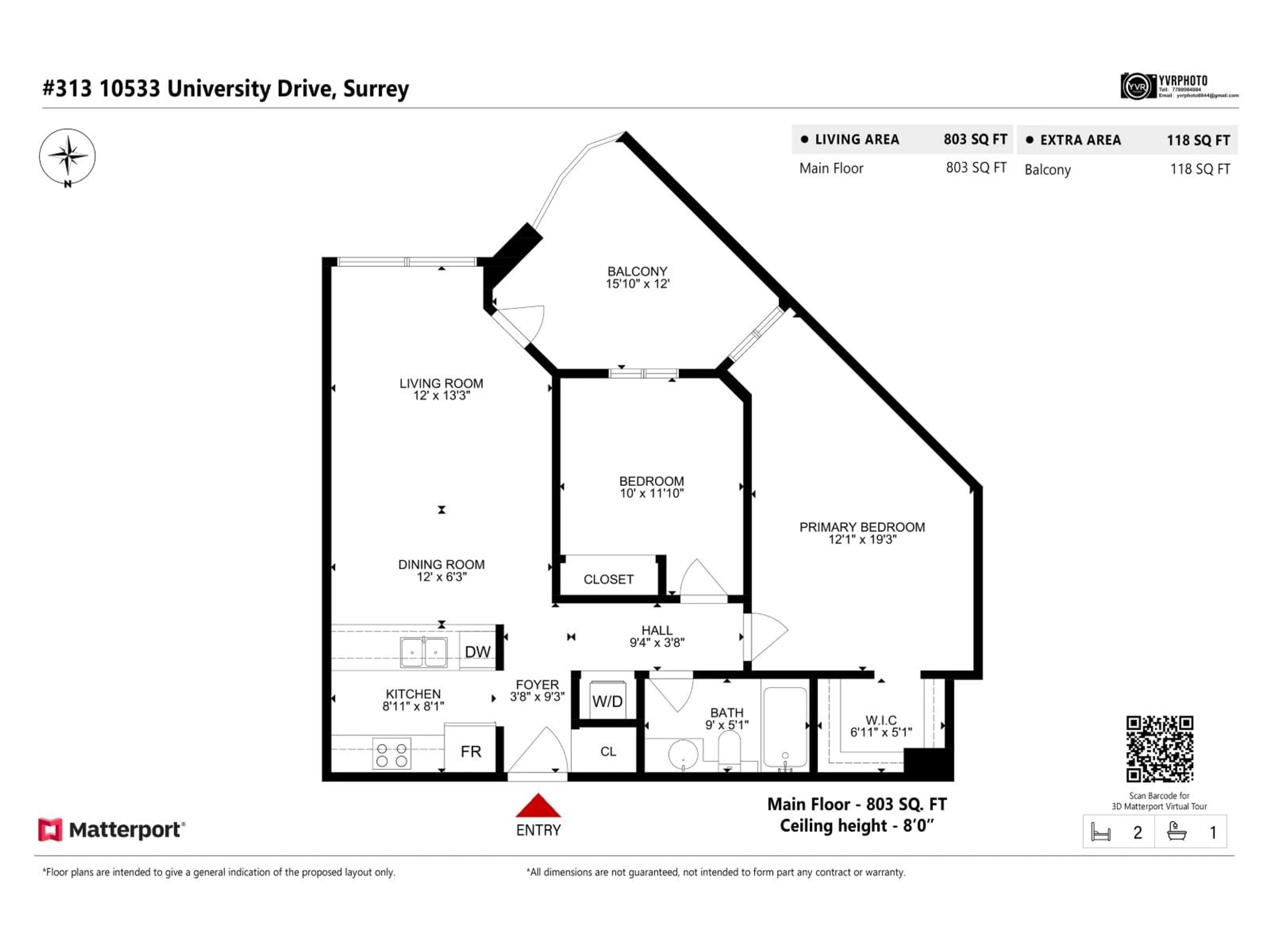 Floor plan for 313 - 10533 UNIVERSITY DRIVE, Surrey British Columbia V3T5T7