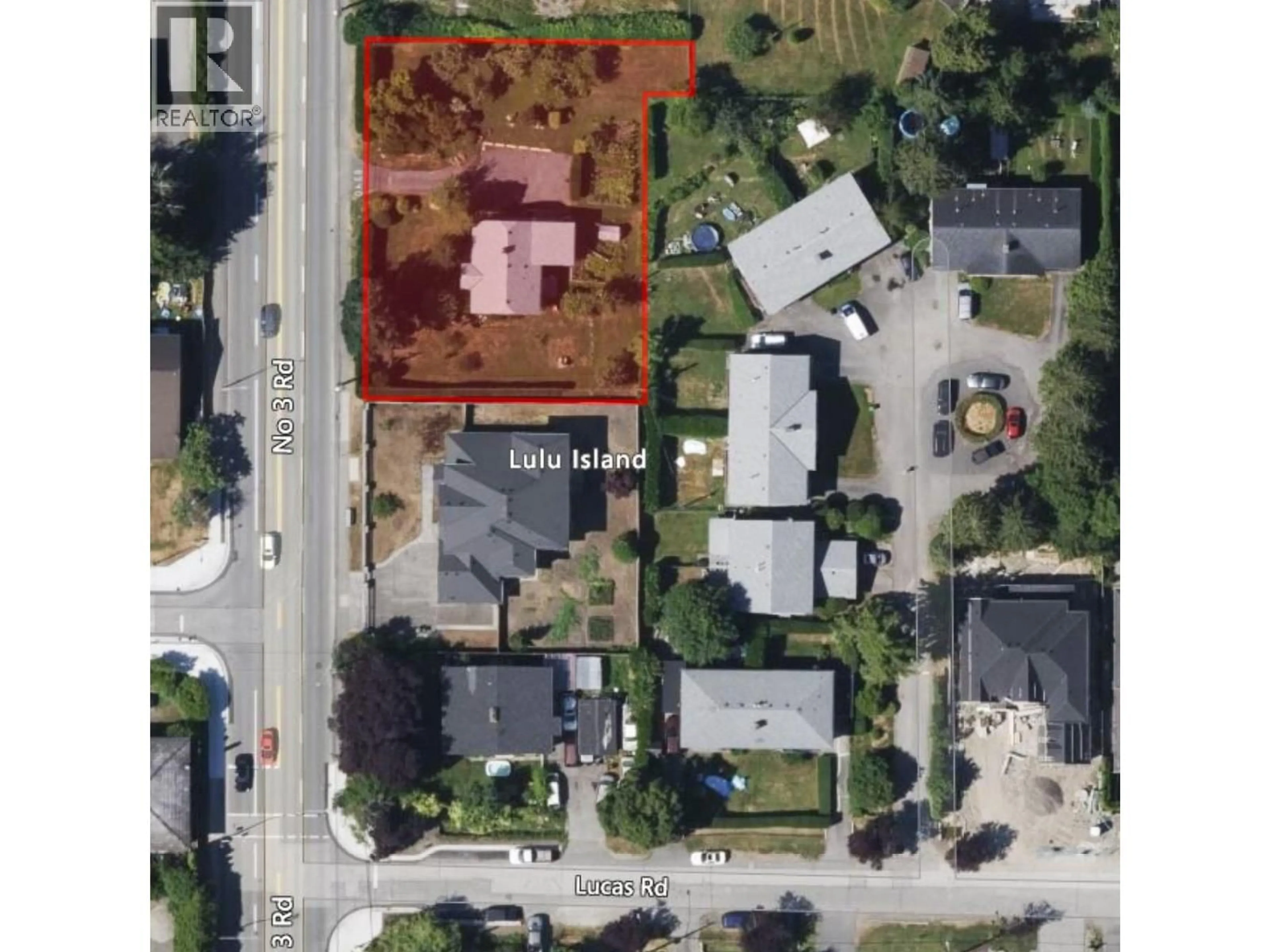 A pic from outside/outdoor area/front of a property/back of a property/a pic from drone, street for 8340 NO. 3 ROAD, Richmond British Columbia V6Y2E3