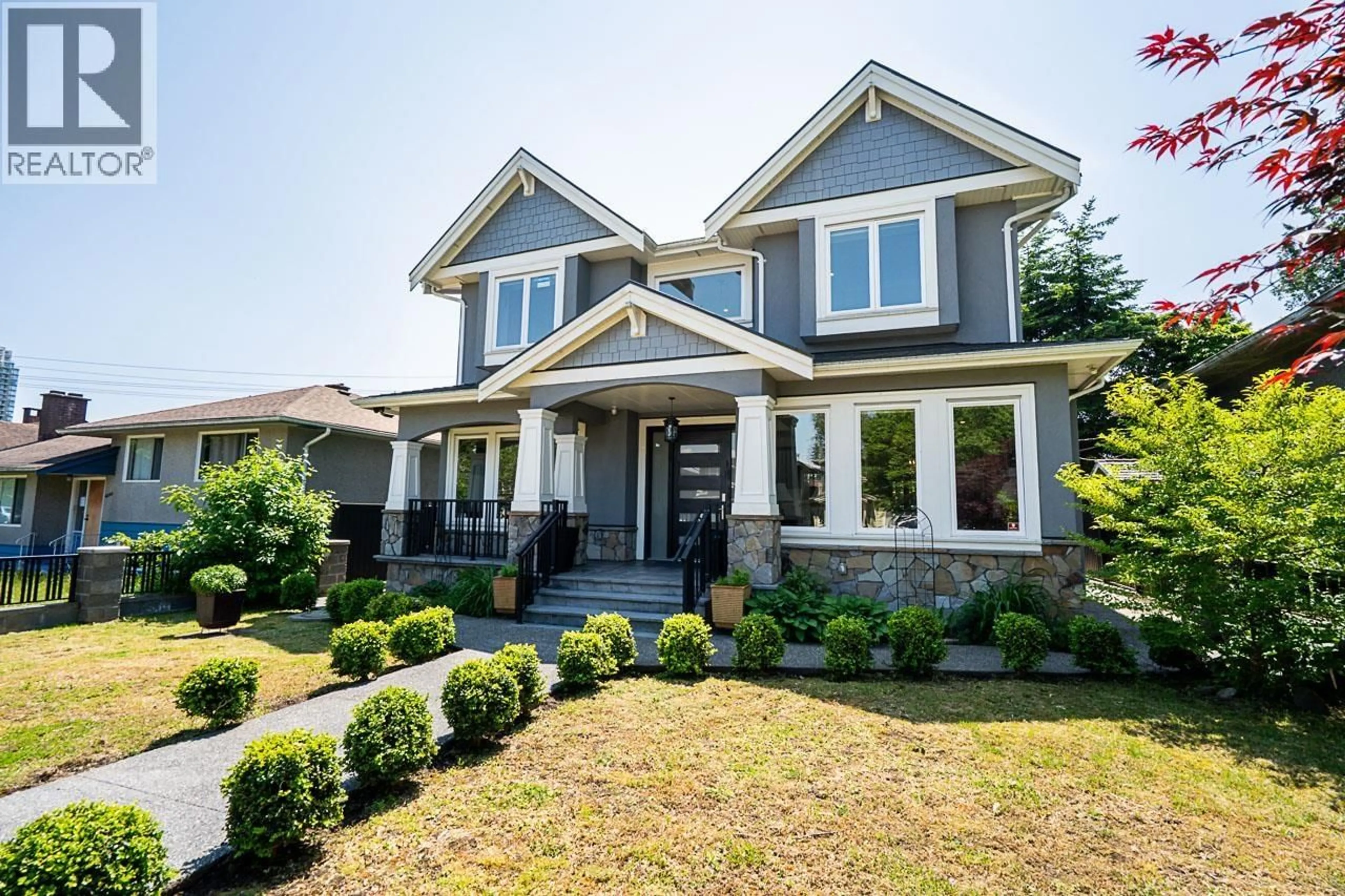 Home with brick exterior material, street for 6792 ELWELL STREET, Burnaby British Columbia V5E1K1