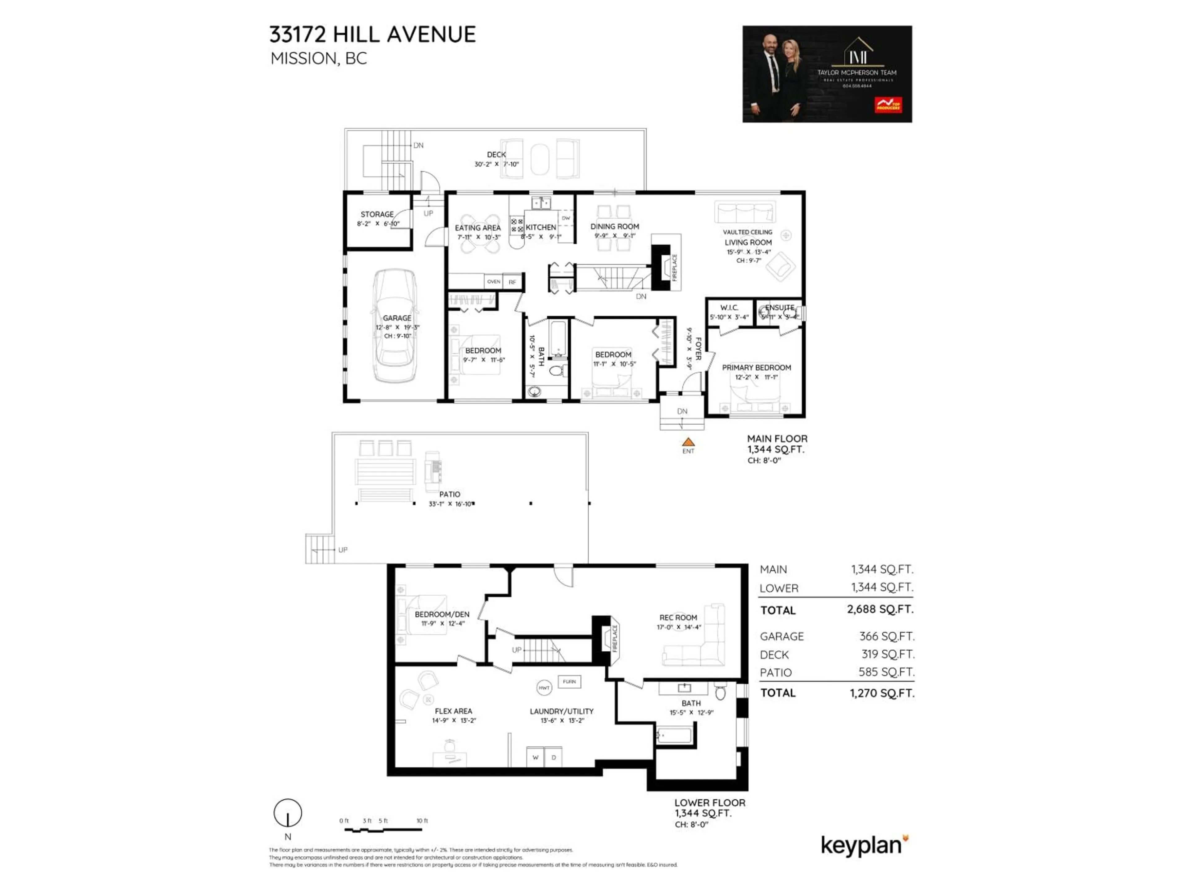 Floor plan for 33172 HILL AVENUE, Mission British Columbia V2V2R6