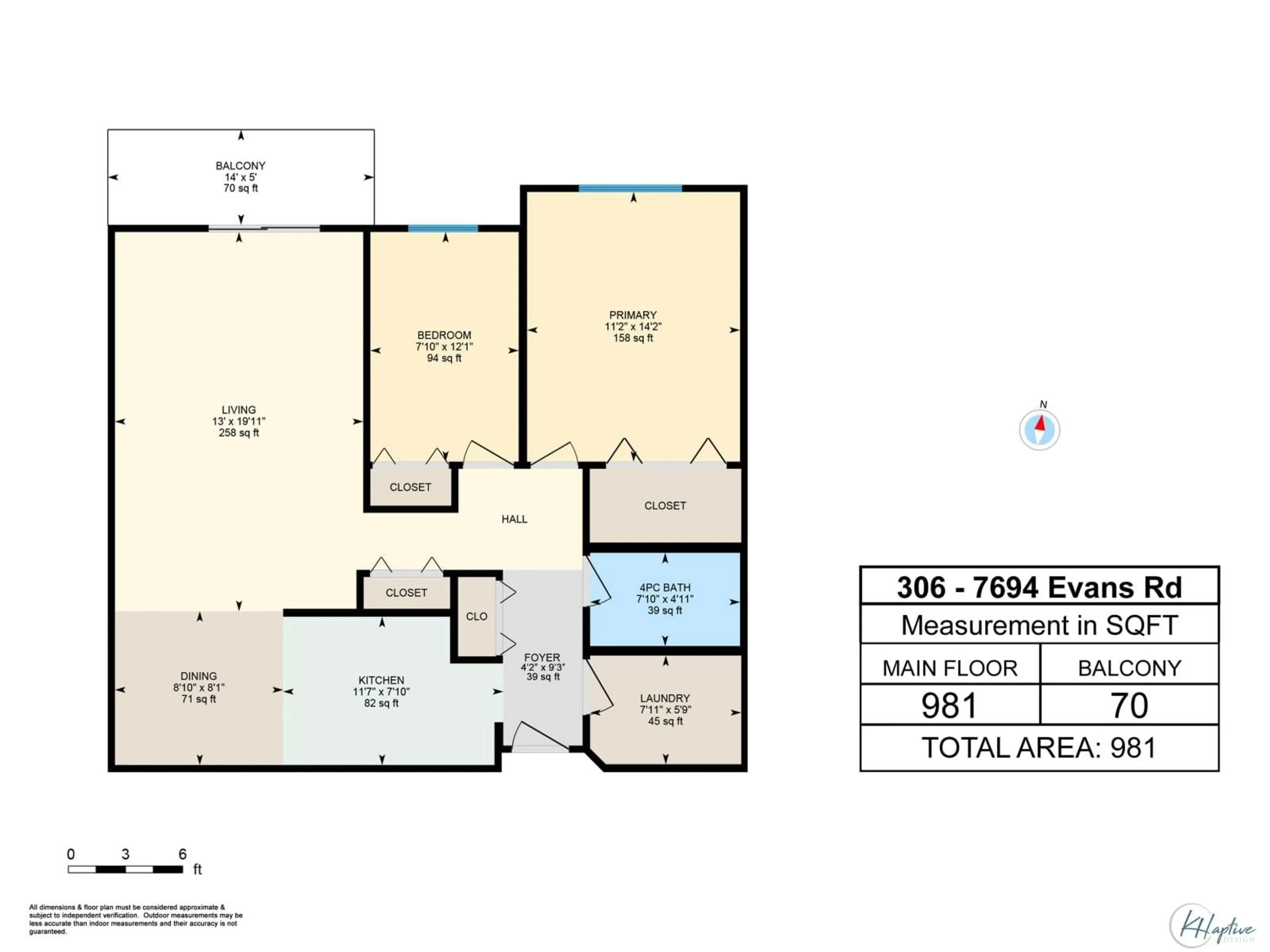 Floor plan for 306 - 7694 EVANS ROAD, Chilliwack British Columbia V2R3W3