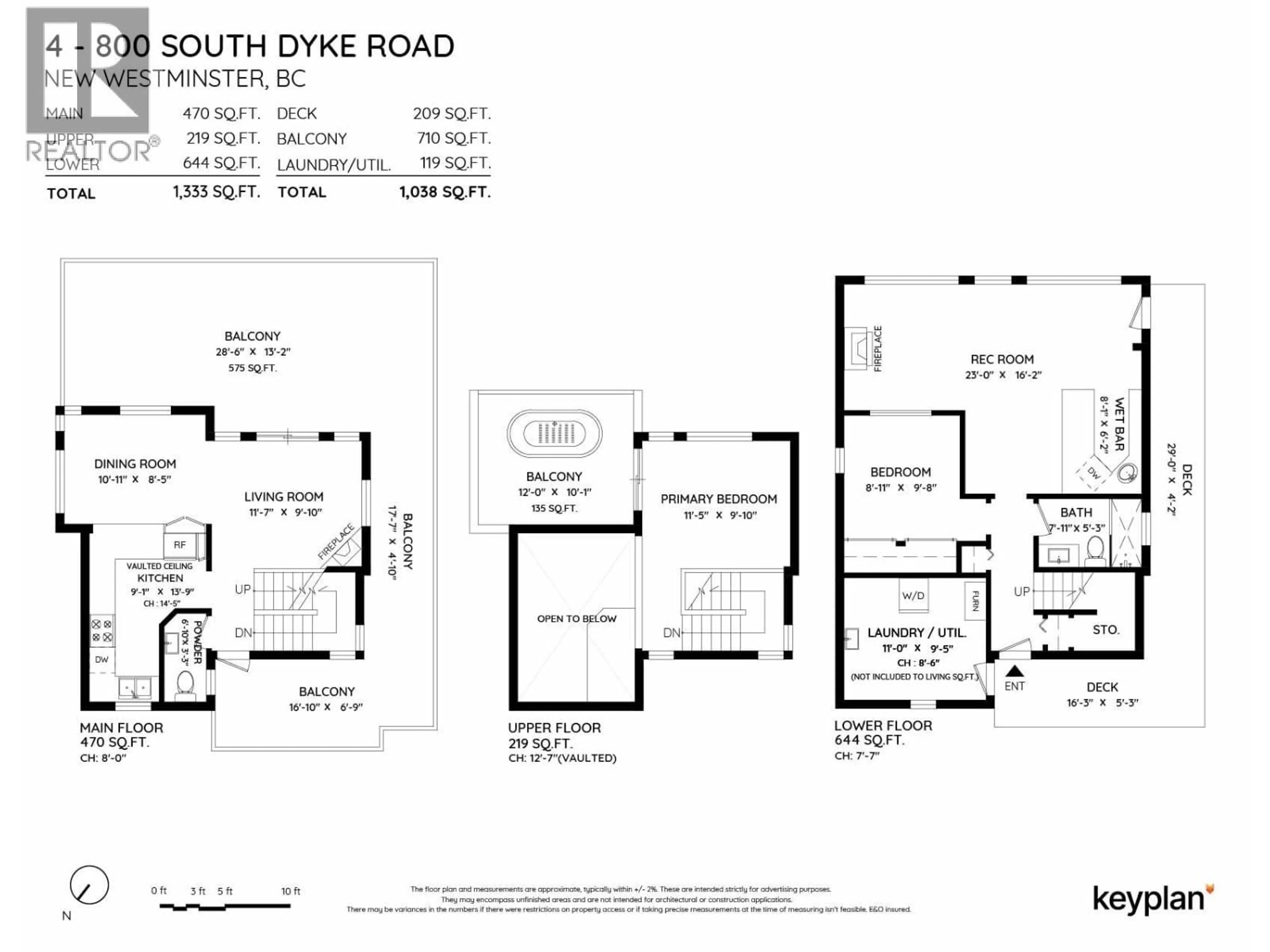 Floor plan for 4 - 800 SOUTH DYKE ROAD, New Westminster British Columbia V3M4Z8
