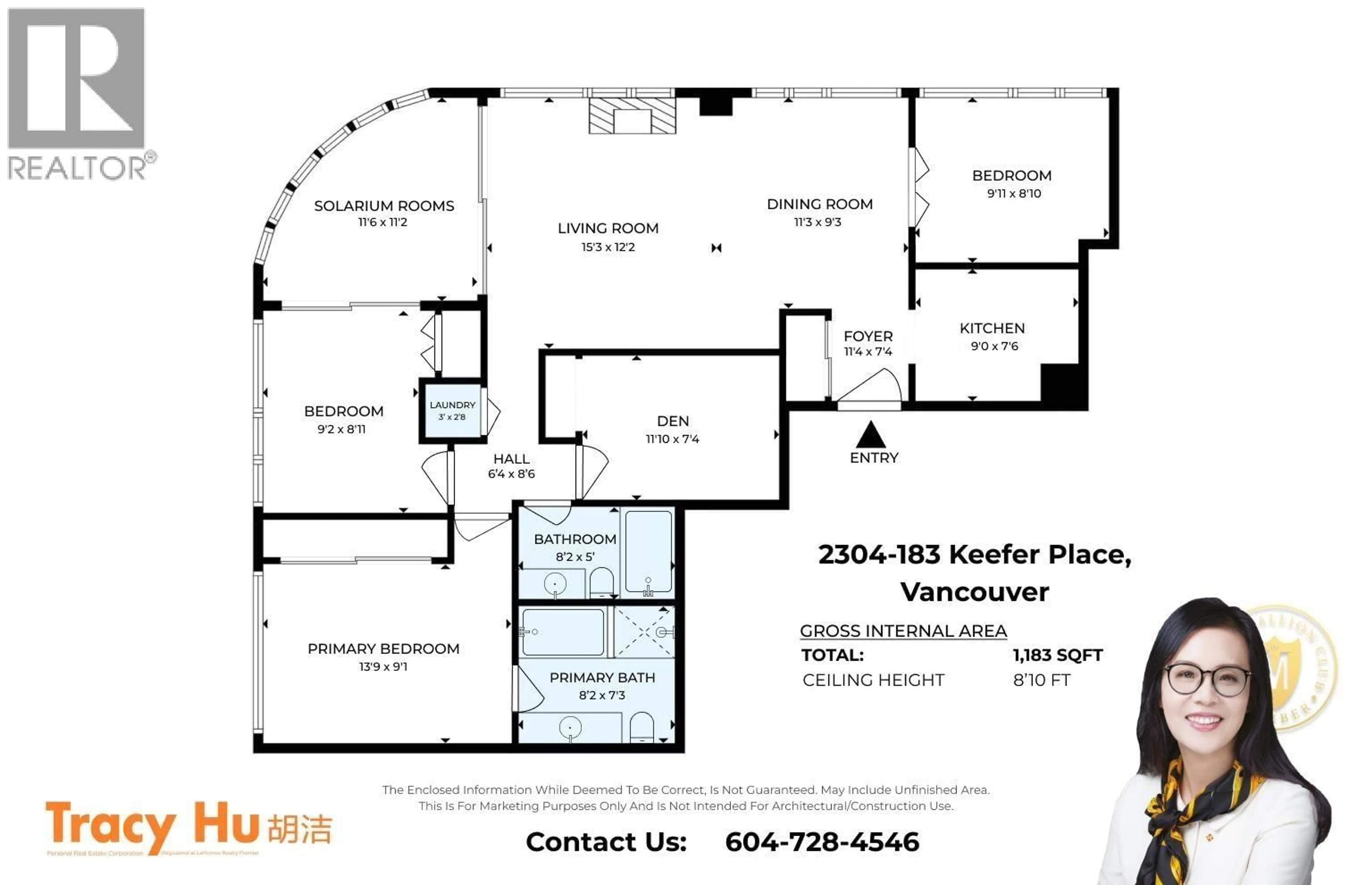 Floor plan for 2304 - 183 KEEFER PLACE, Vancouver British Columbia V6B6B9