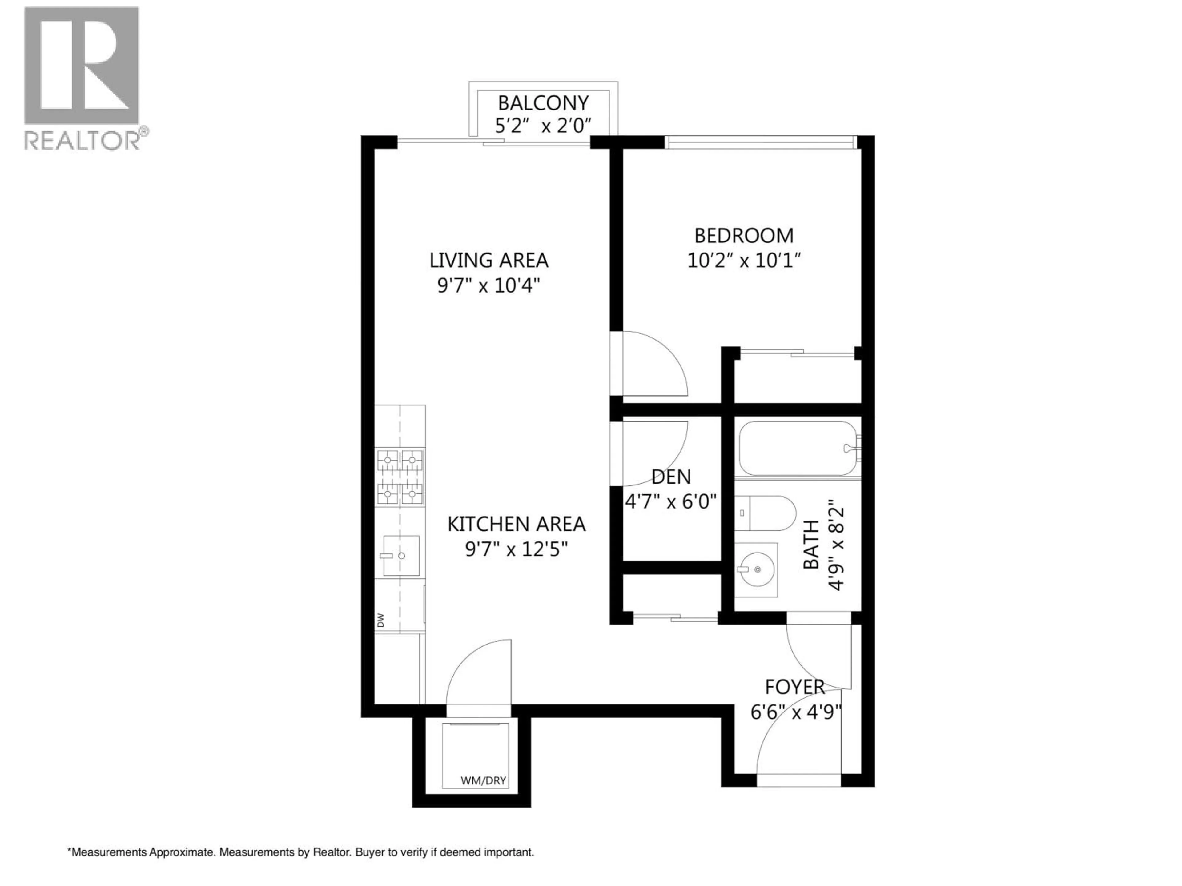 Floor plan for 2302 - 5058 JOYCE STREET, Vancouver British Columbia V5R0J9