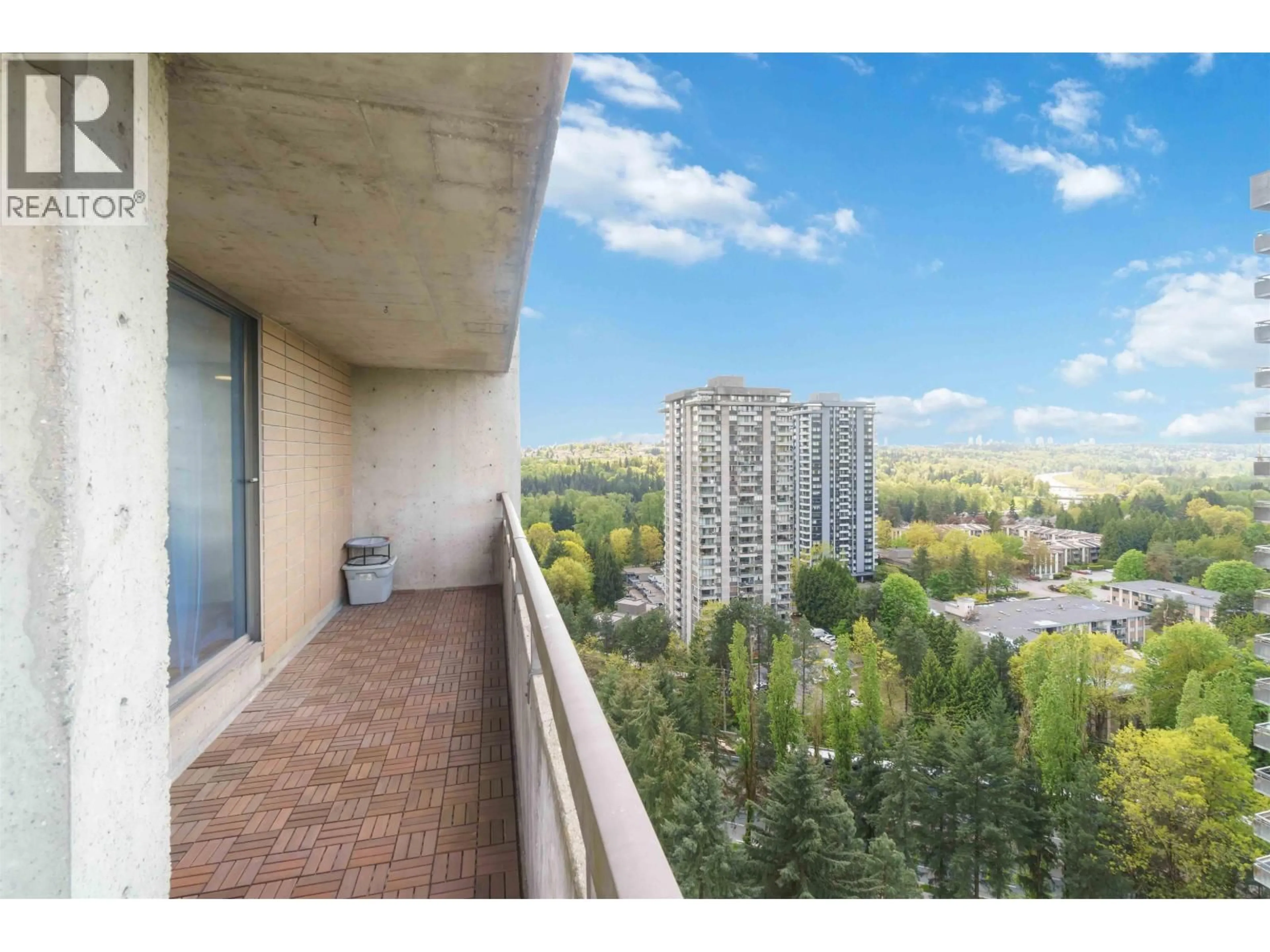 Balcony in the apartment, city buildings view from balcony for 2002 - 3755 BARTLETT COURT, Burnaby British Columbia V3J7G7