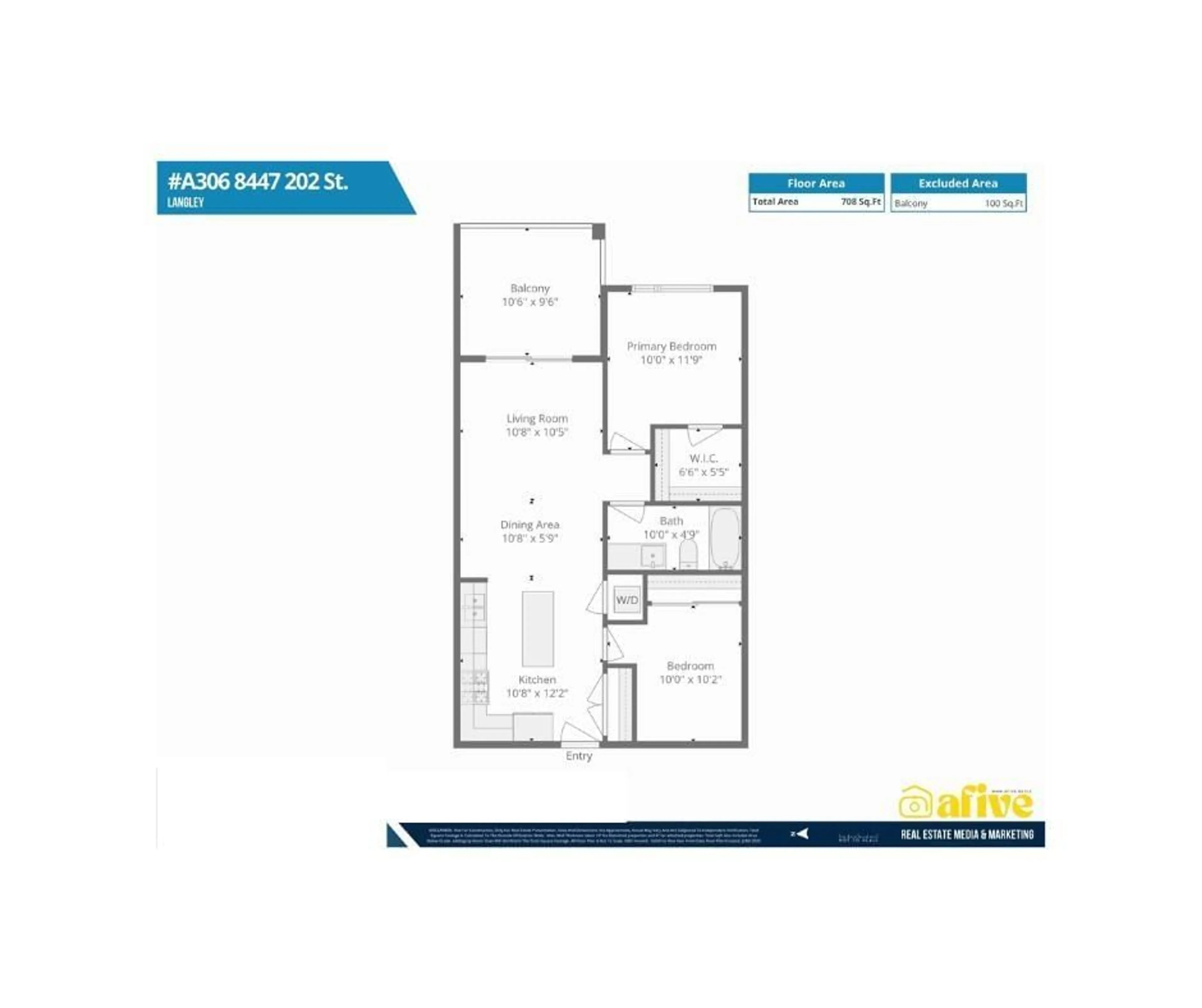 Floor plan for A306 - 8447 202 STREET, Langley British Columbia V2Y2B7