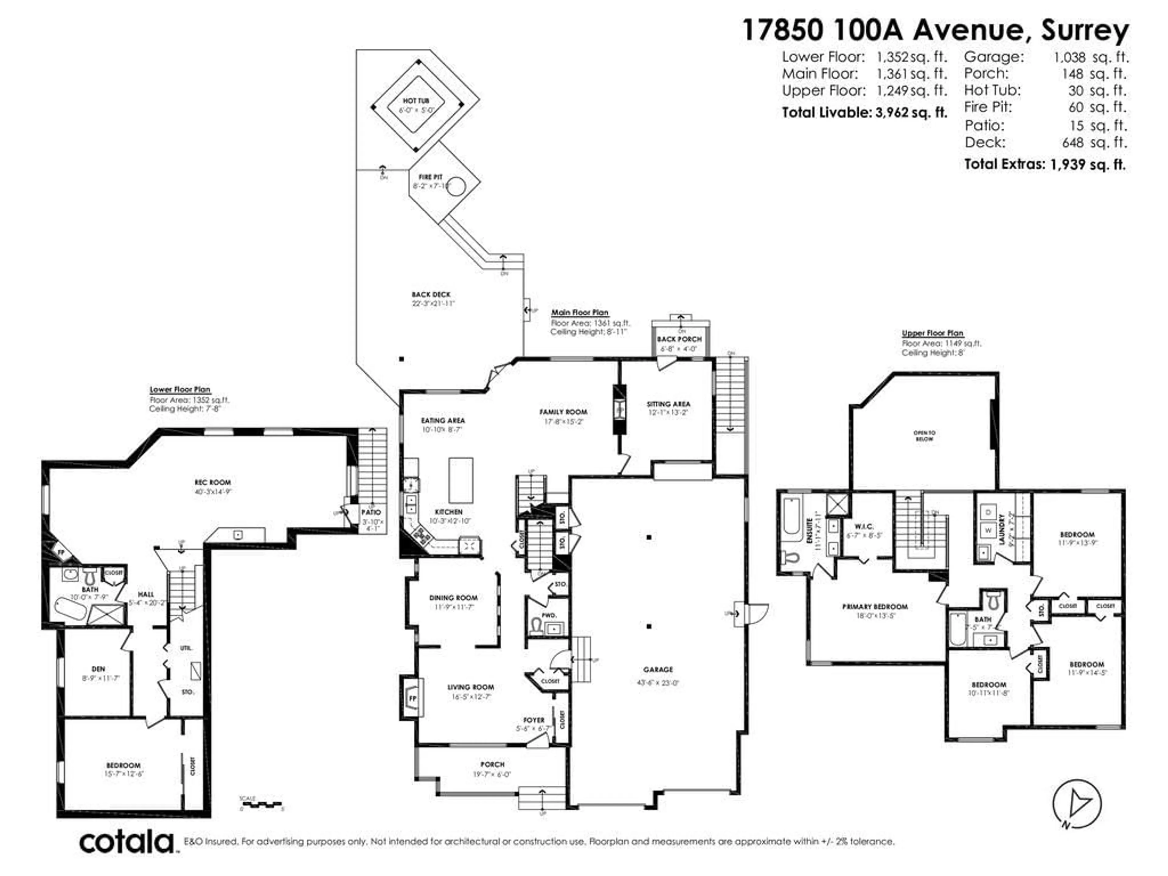 Floor plan for 17850 100A AVENUE, Surrey British Columbia V4N5C8
