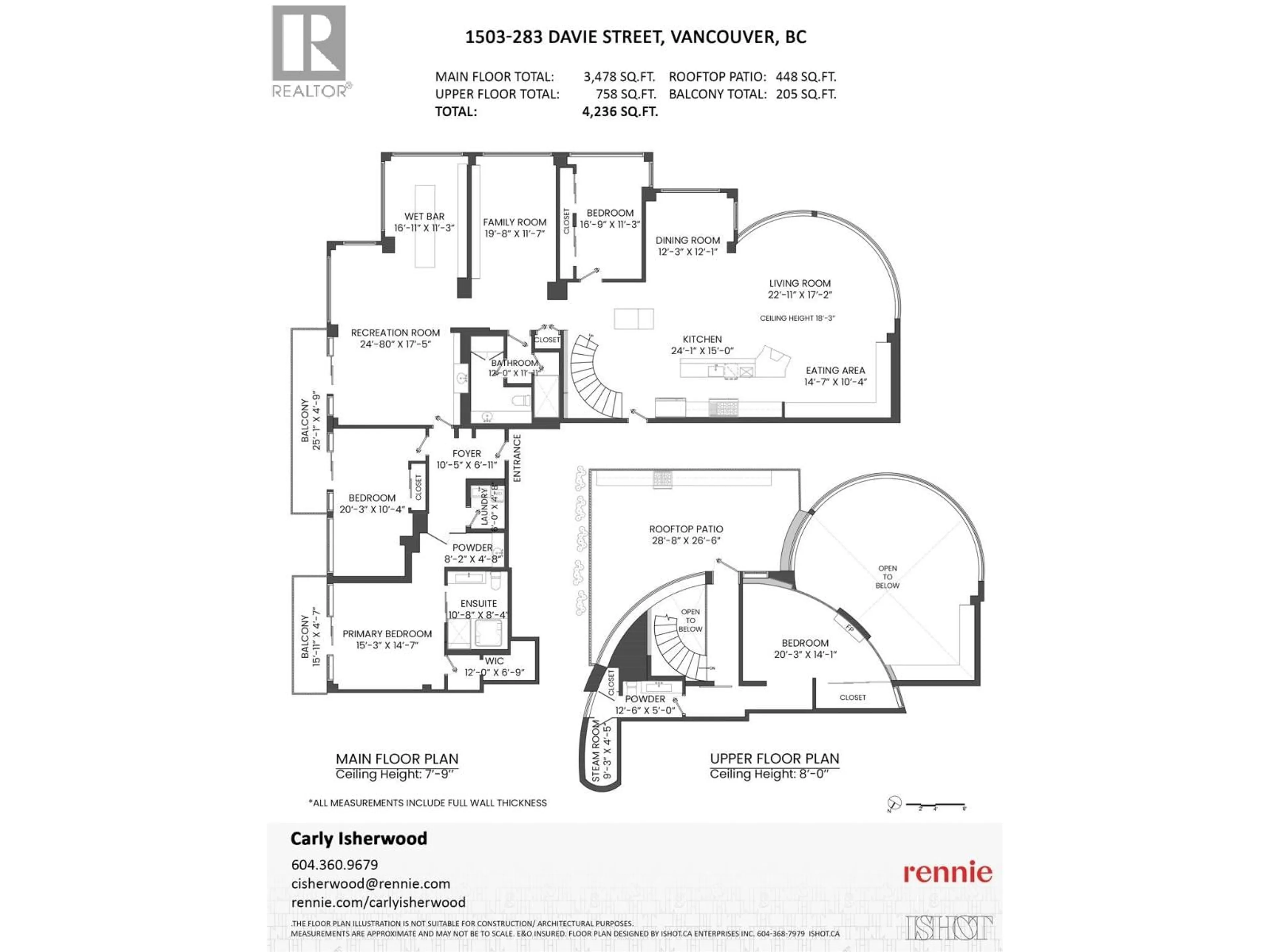 Floor plan for 1503/04 - 283 DAVIE STREET, Vancouver British Columbia V6B5T6