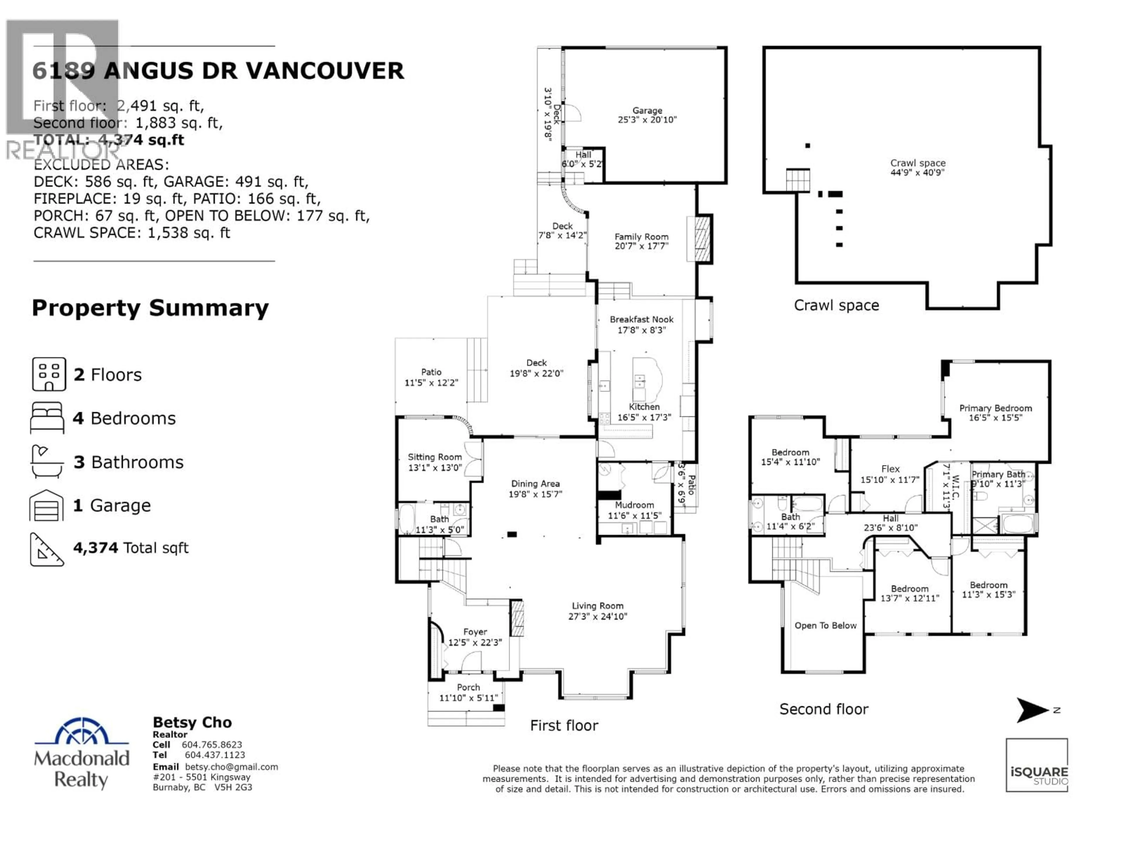 Floor plan for 6189 ANGUS DRIVE, Vancouver British Columbia V6M3P2