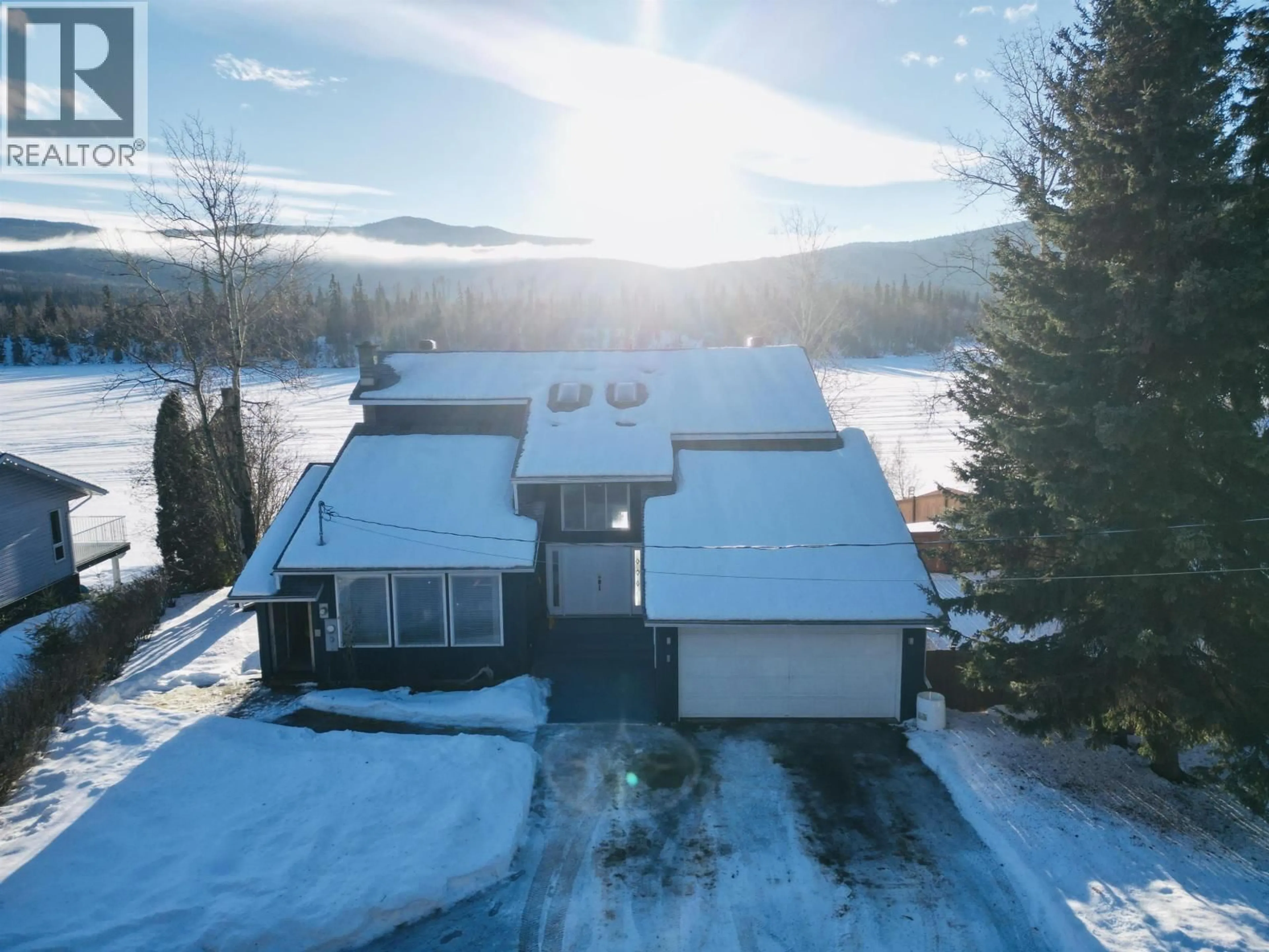A pic from outside/outdoor area/front of a property/back of a property/a pic from drone, mountain view for 13383 STEARNS SUBDIVISION ROAD, Burns Lake British Columbia V0J1E3