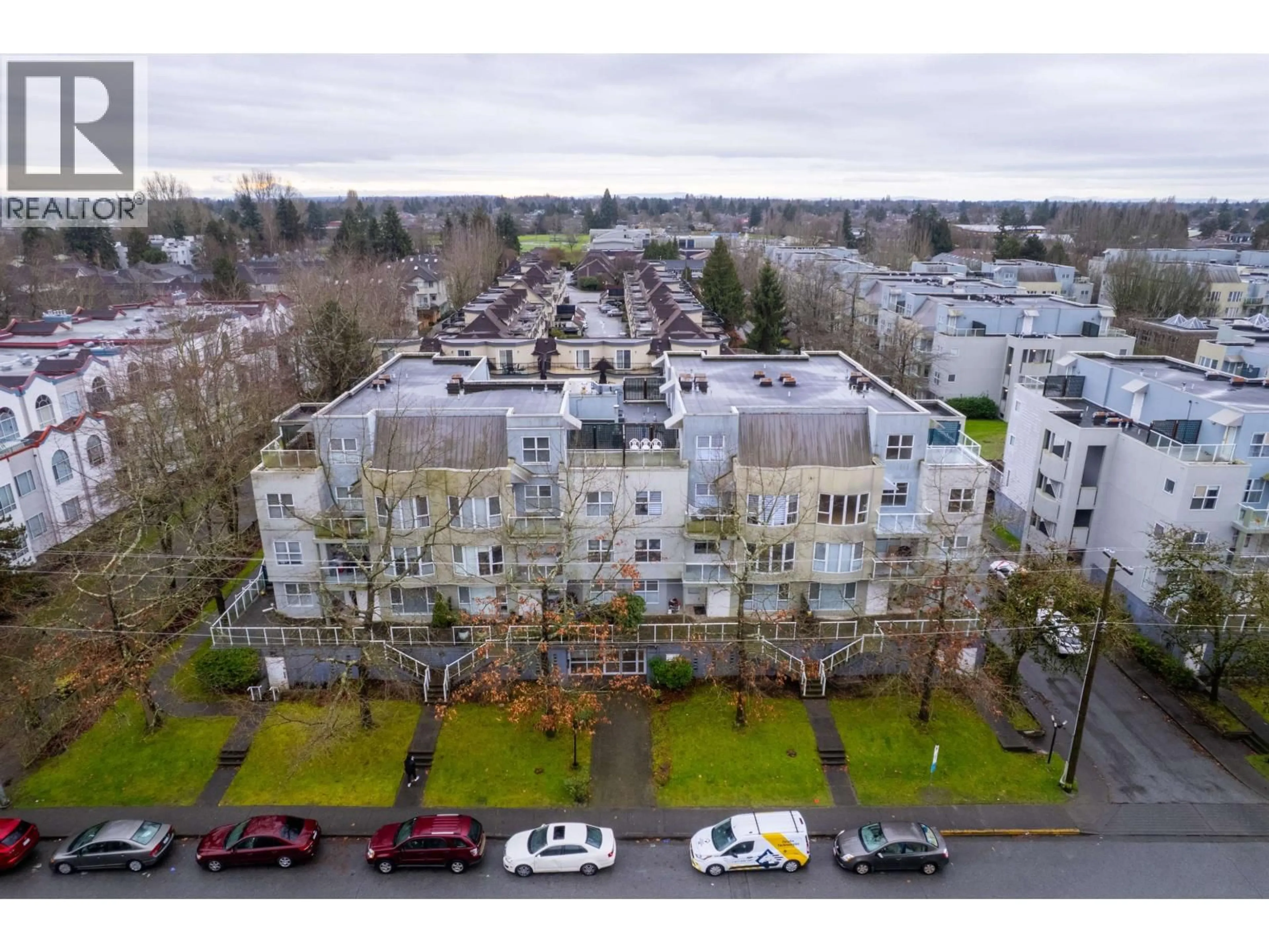 A pic from outside/outdoor area/front of a property/back of a property/a pic from drone, unknown for 106 - 8660 JONES ROAD, Richmond British Columbia V6Y1L8