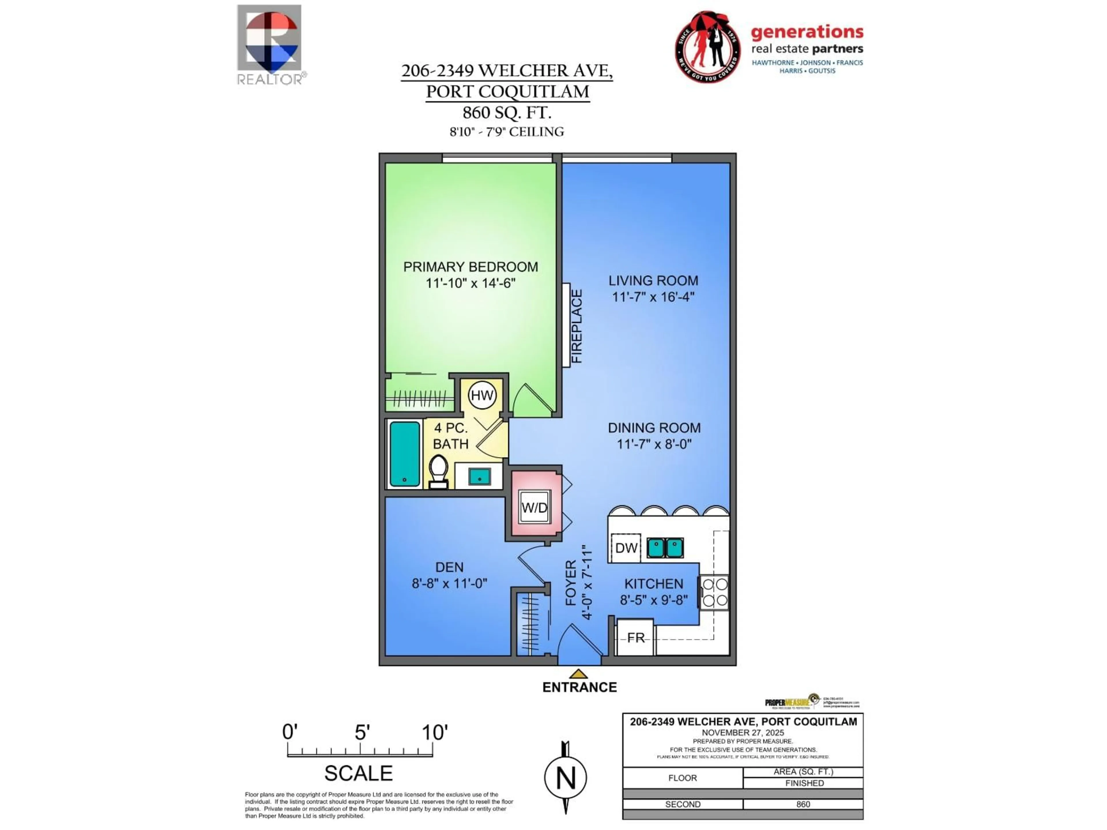 Floor plan for 206 - 2349 WELCHER AVENUE, Port Coquitlam British Columbia V3C1X6