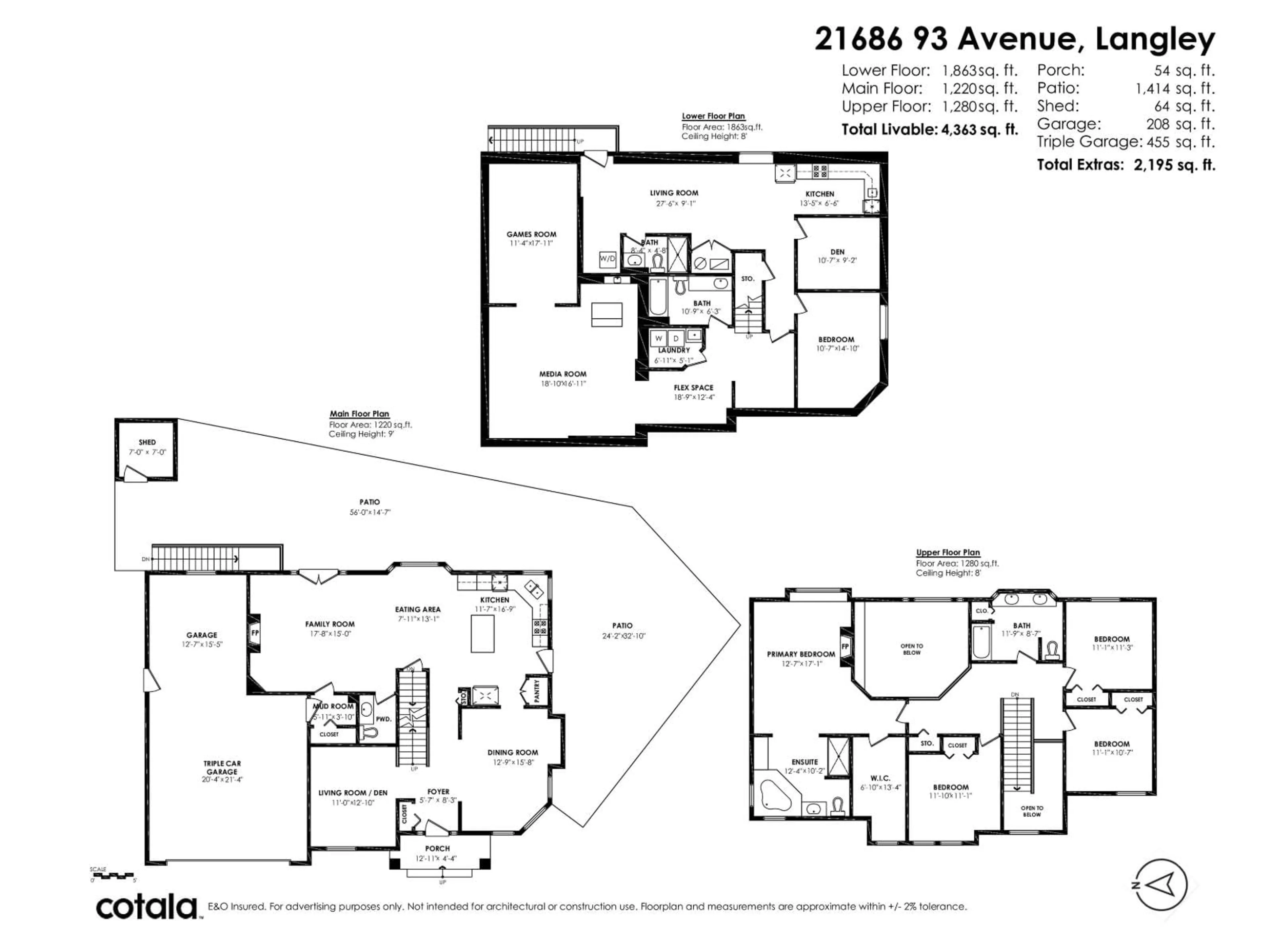 Floor plan for 21686 93 AVENUE, Langley British Columbia V1M4E1
