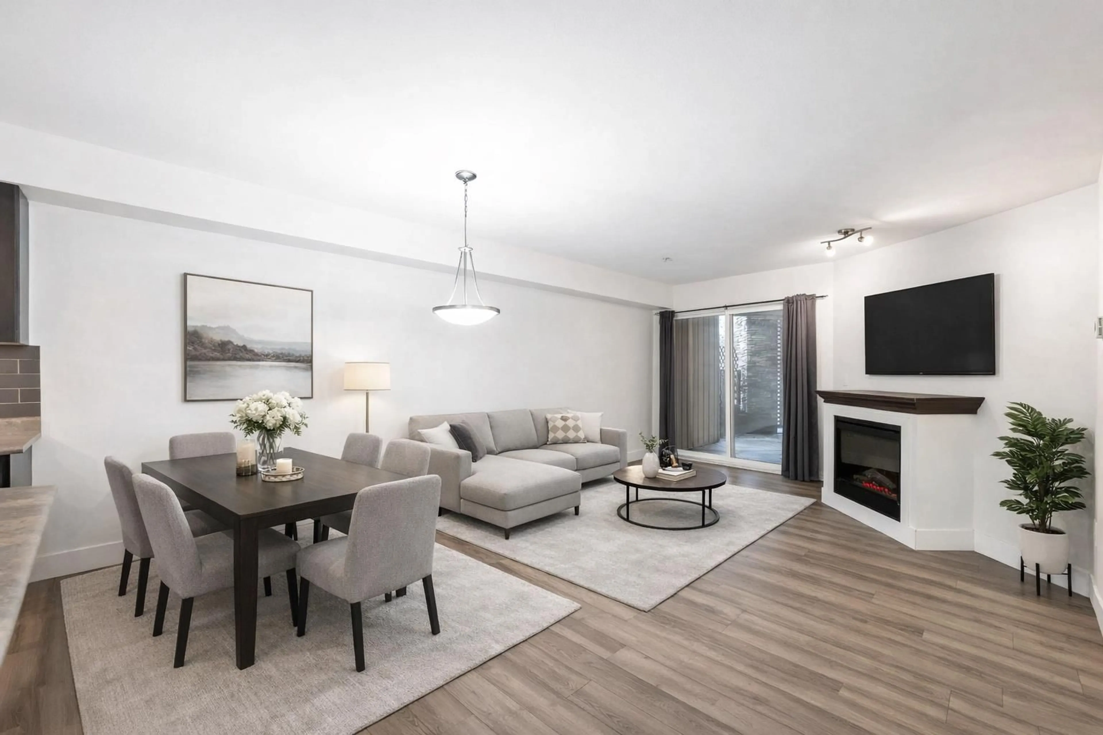 Living room with furniture, wood/laminate floor for 101 - 2515 PARK DRIVE, Abbotsford British Columbia V2S4C5