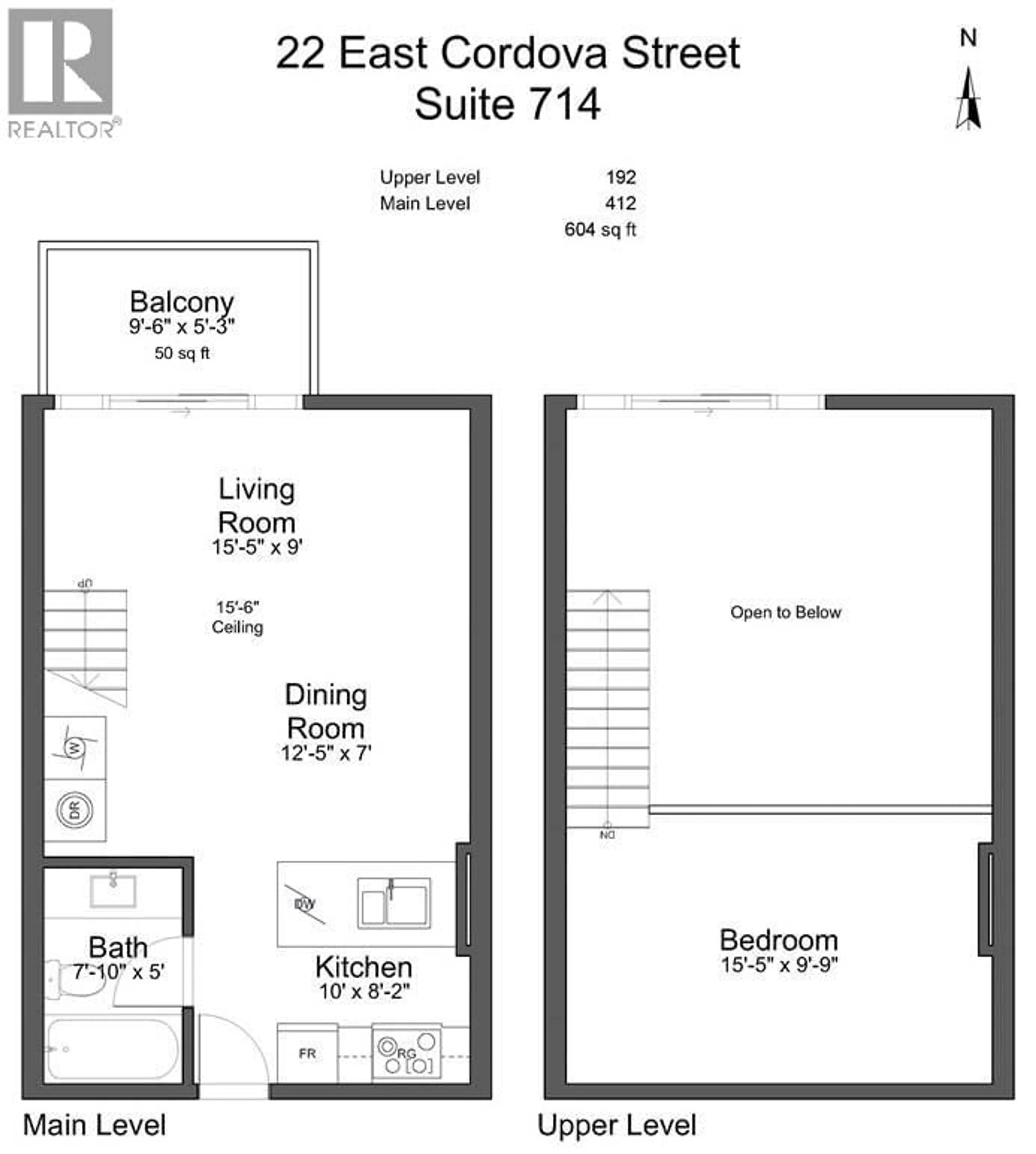Floor plan for 714 - 22 CORDOVA STREET, Vancouver British Columbia V6K1K2