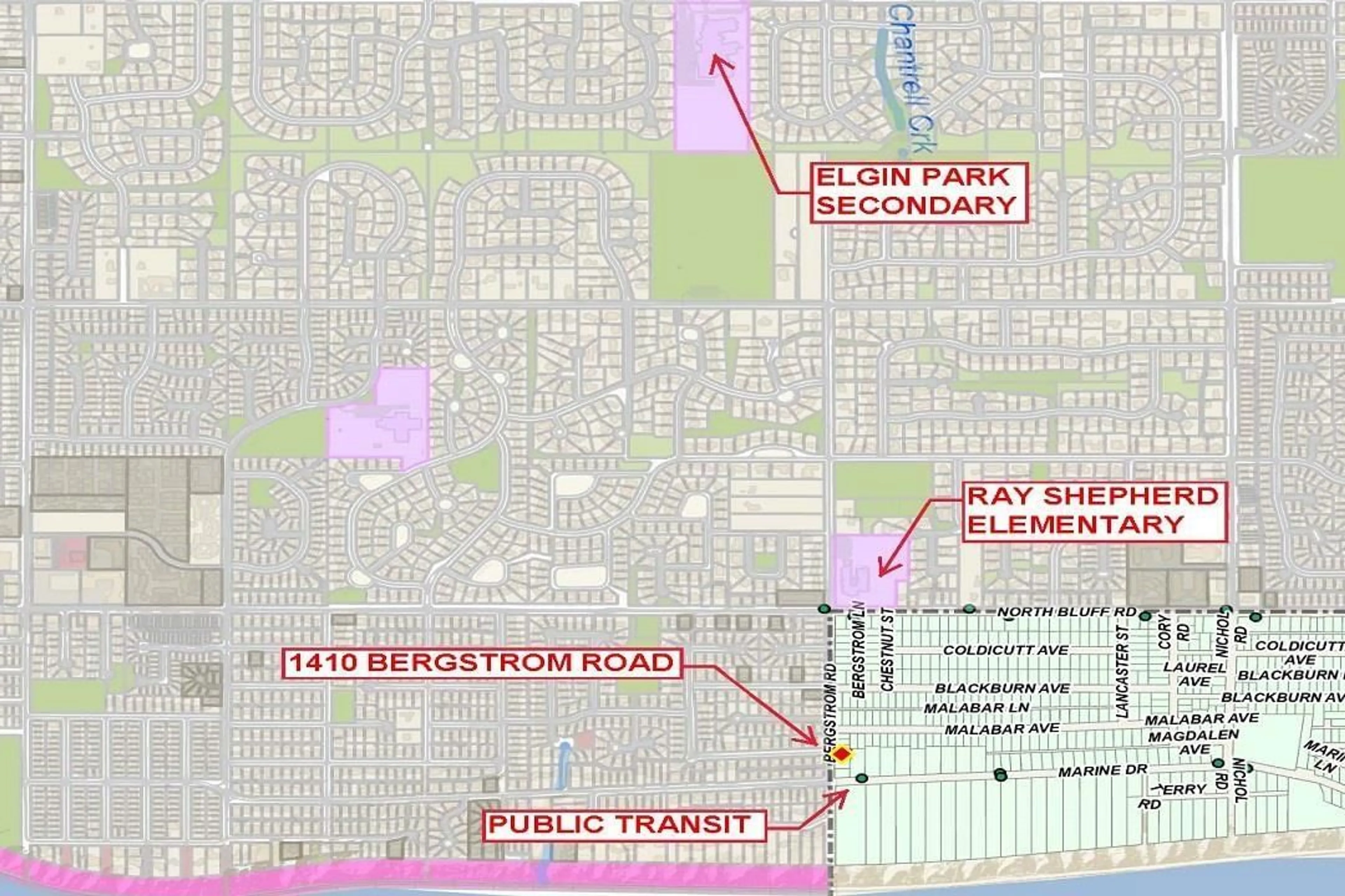 Picture of a map for 1410 BERGSTROM ROAD, White Rock British Columbia V4B5E1