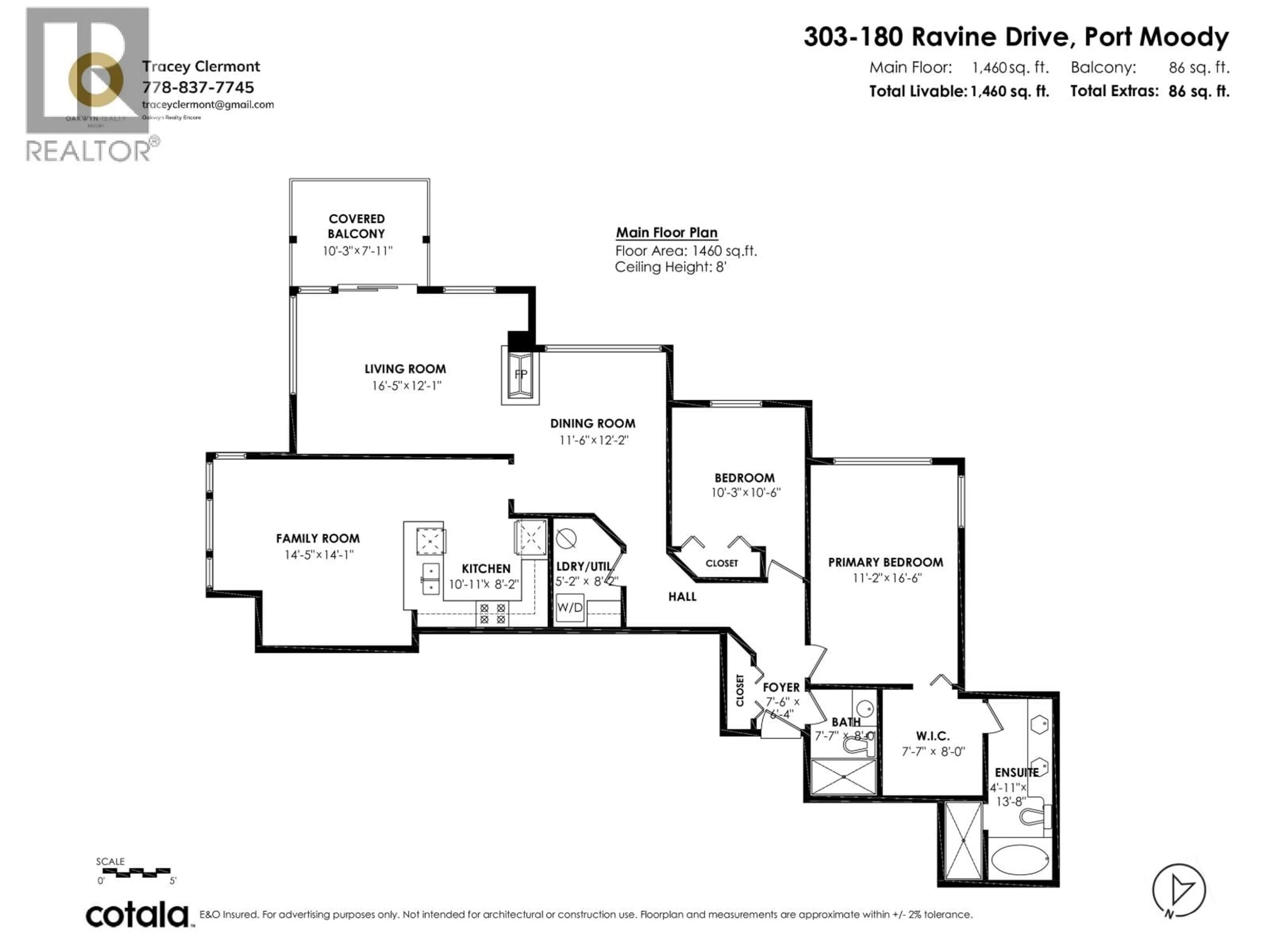 Floor plan for 303 - 180 RAVINE DRIVE, Port Moody British Columbia V3H4Z3