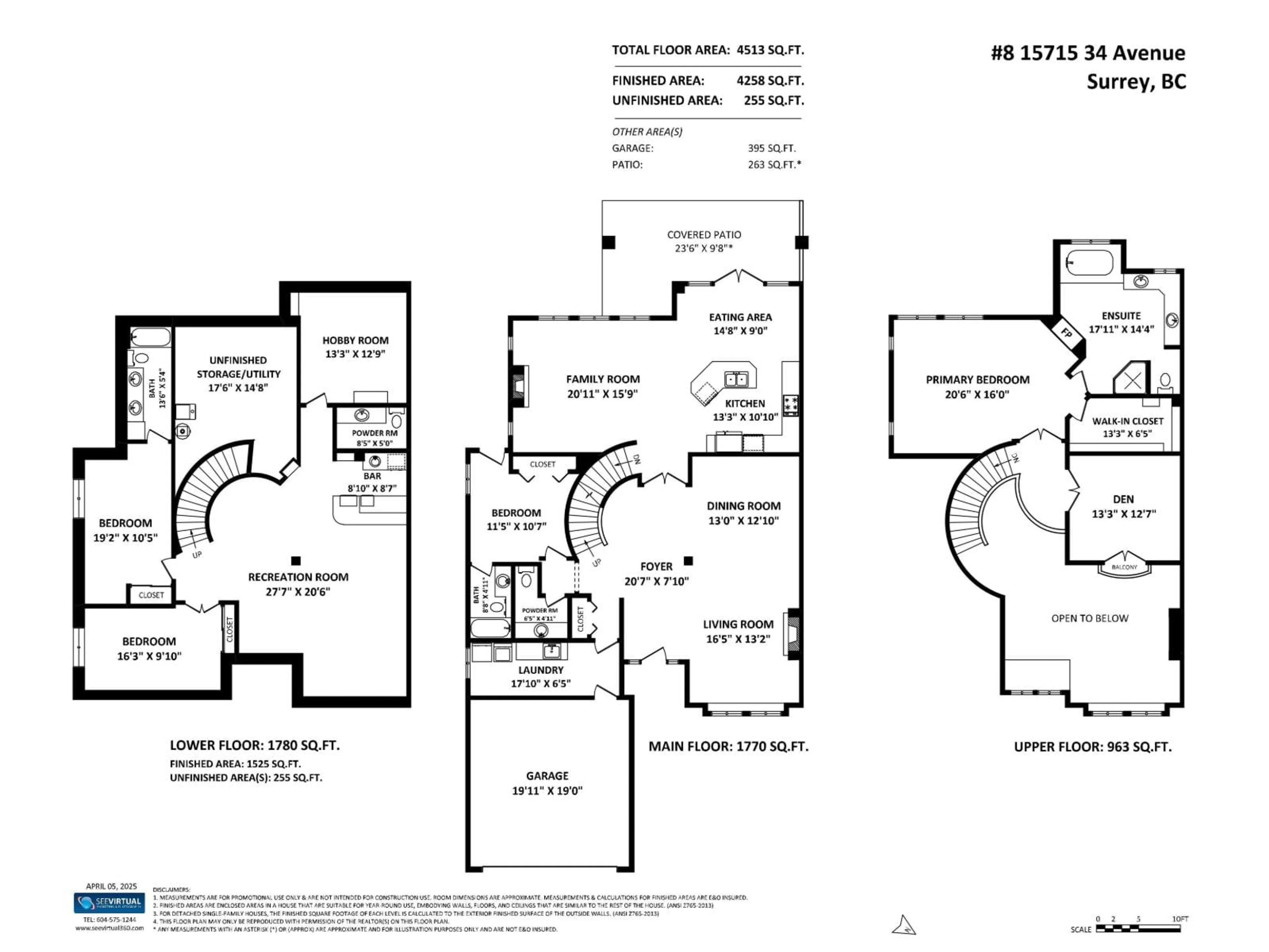 Floor plan for 8 - 15715 34 AVENUE, Surrey British Columbia V3Z0J6