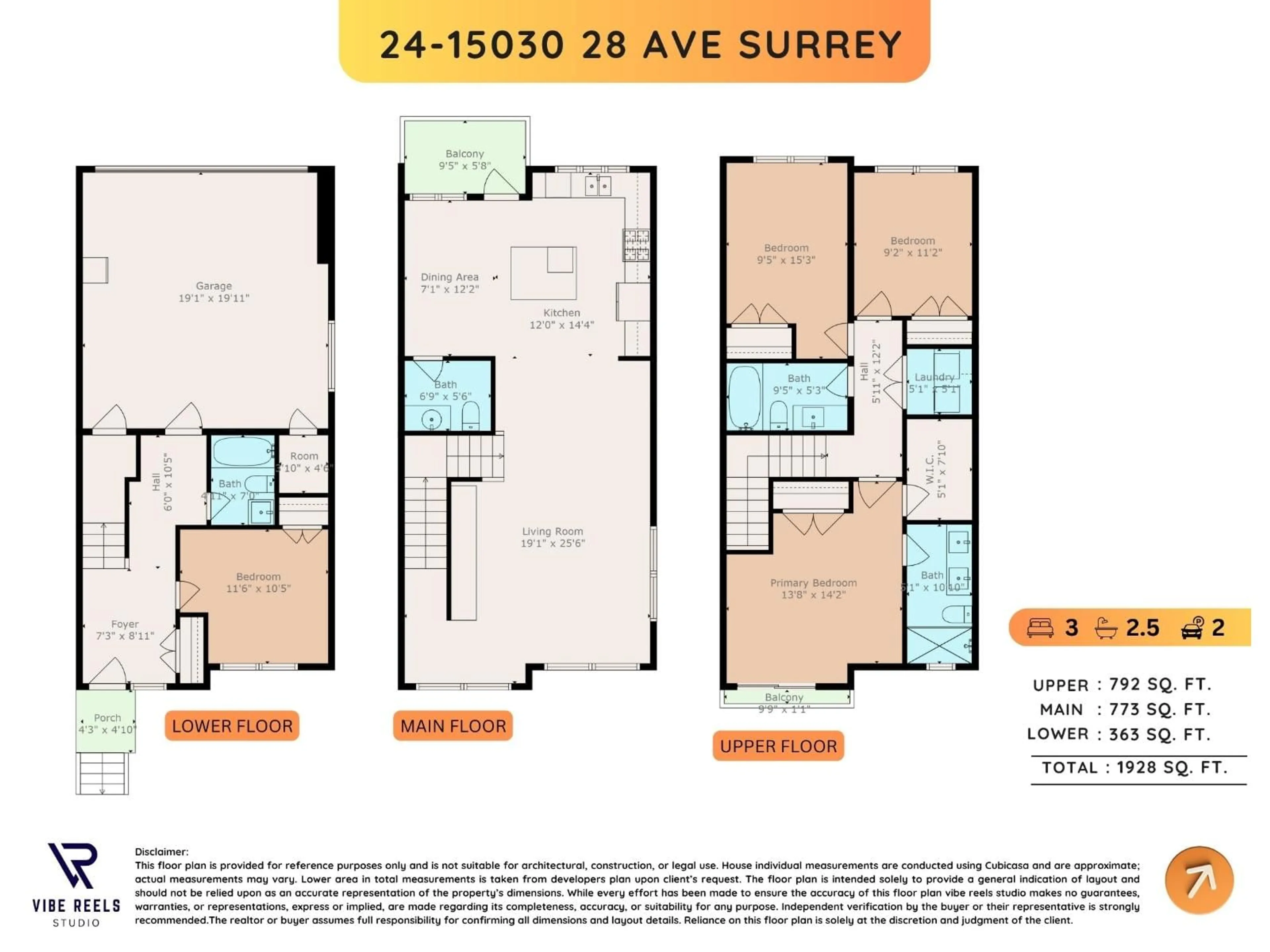 Floor plan for 24 - 15030 28 AVENUE, Surrey British Columbia V4P0H3