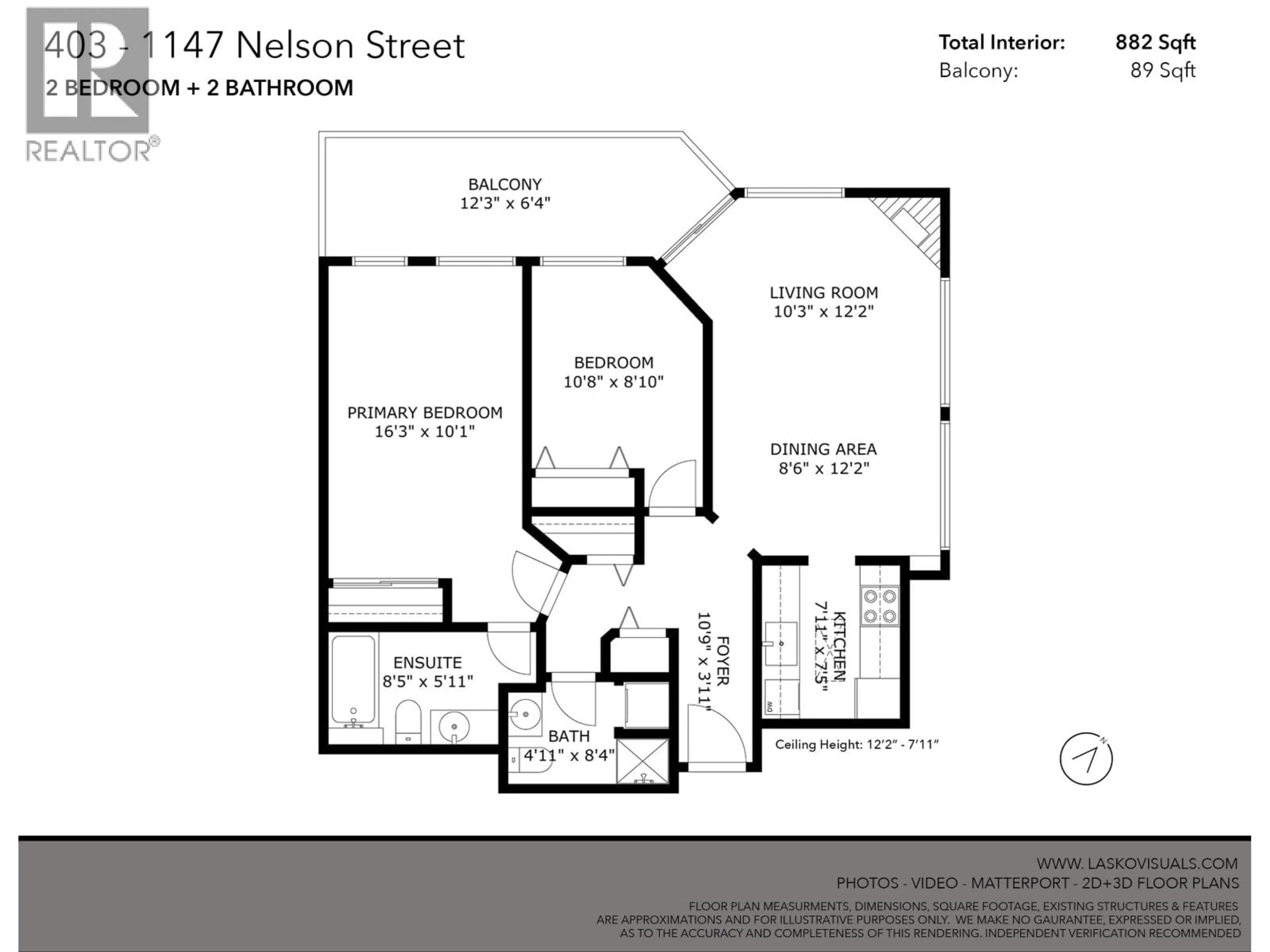 Floor plan for 403 - 1147 NELSON STREET, Vancouver British Columbia V6E1J3