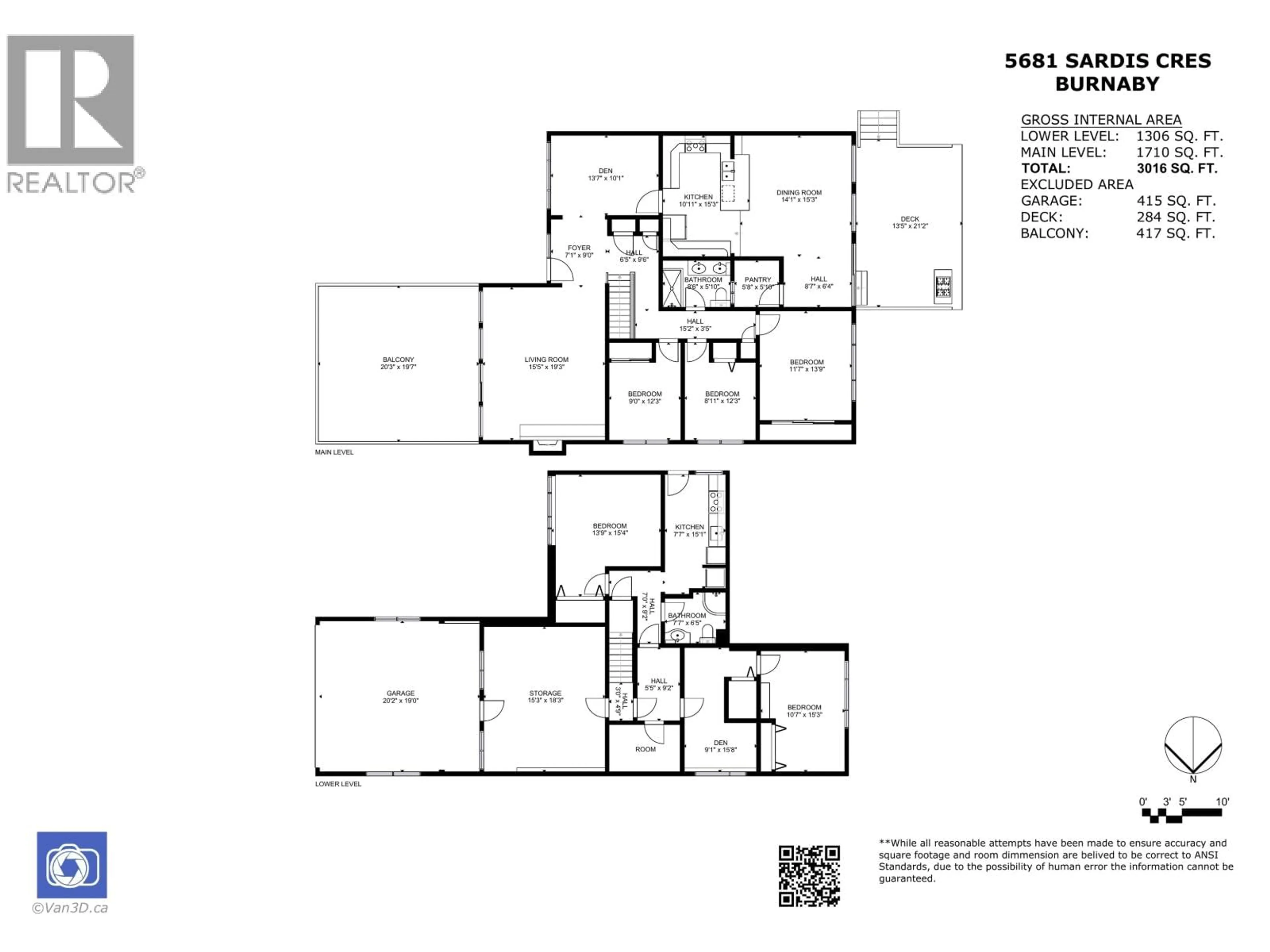 Floor plan for 5681 SARDIS CRESCENT, Burnaby British Columbia V5H3K4
