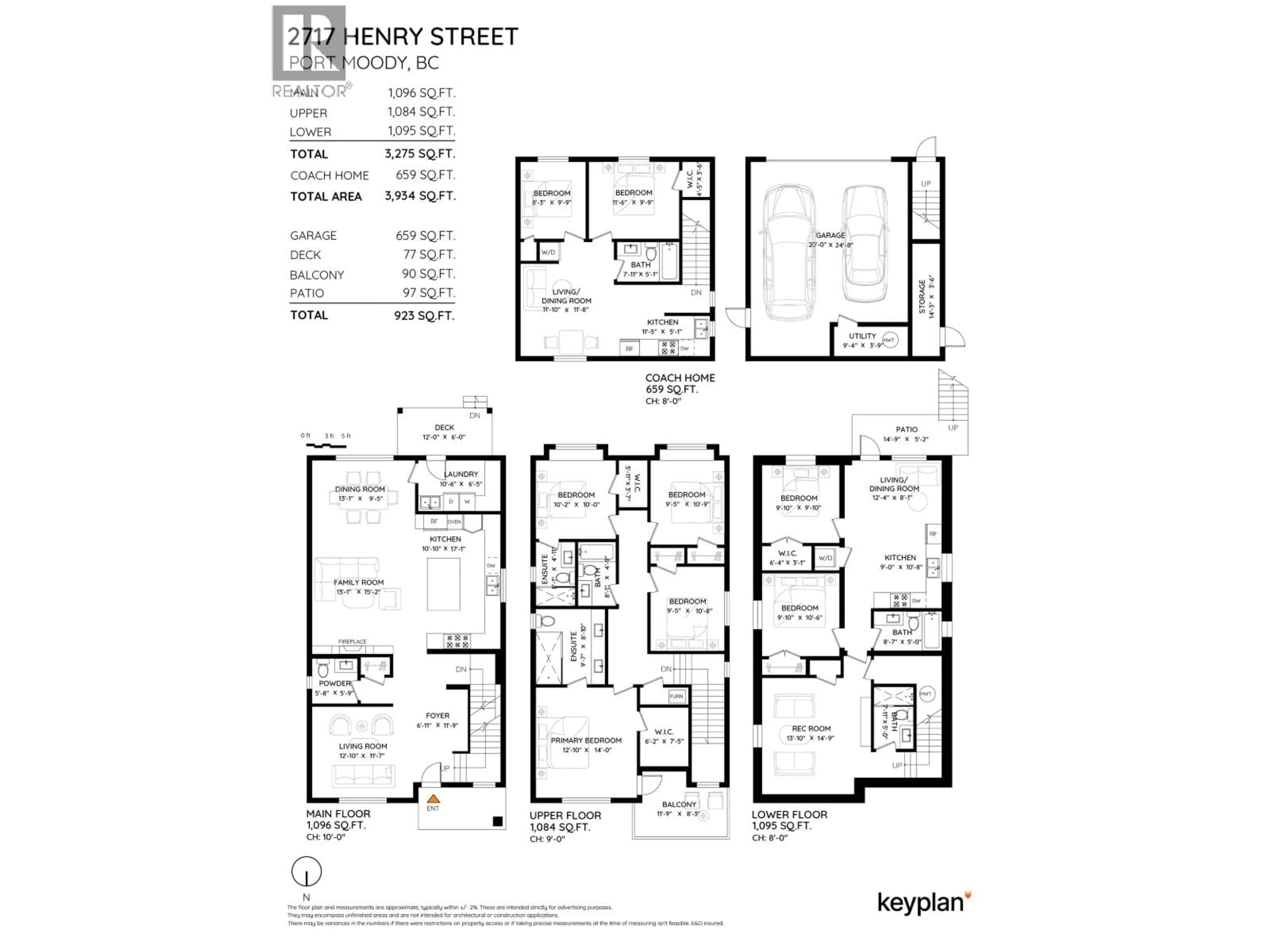 Floor plan for 2717 HENRY STREET, Port Moody British Columbia V3H2J8