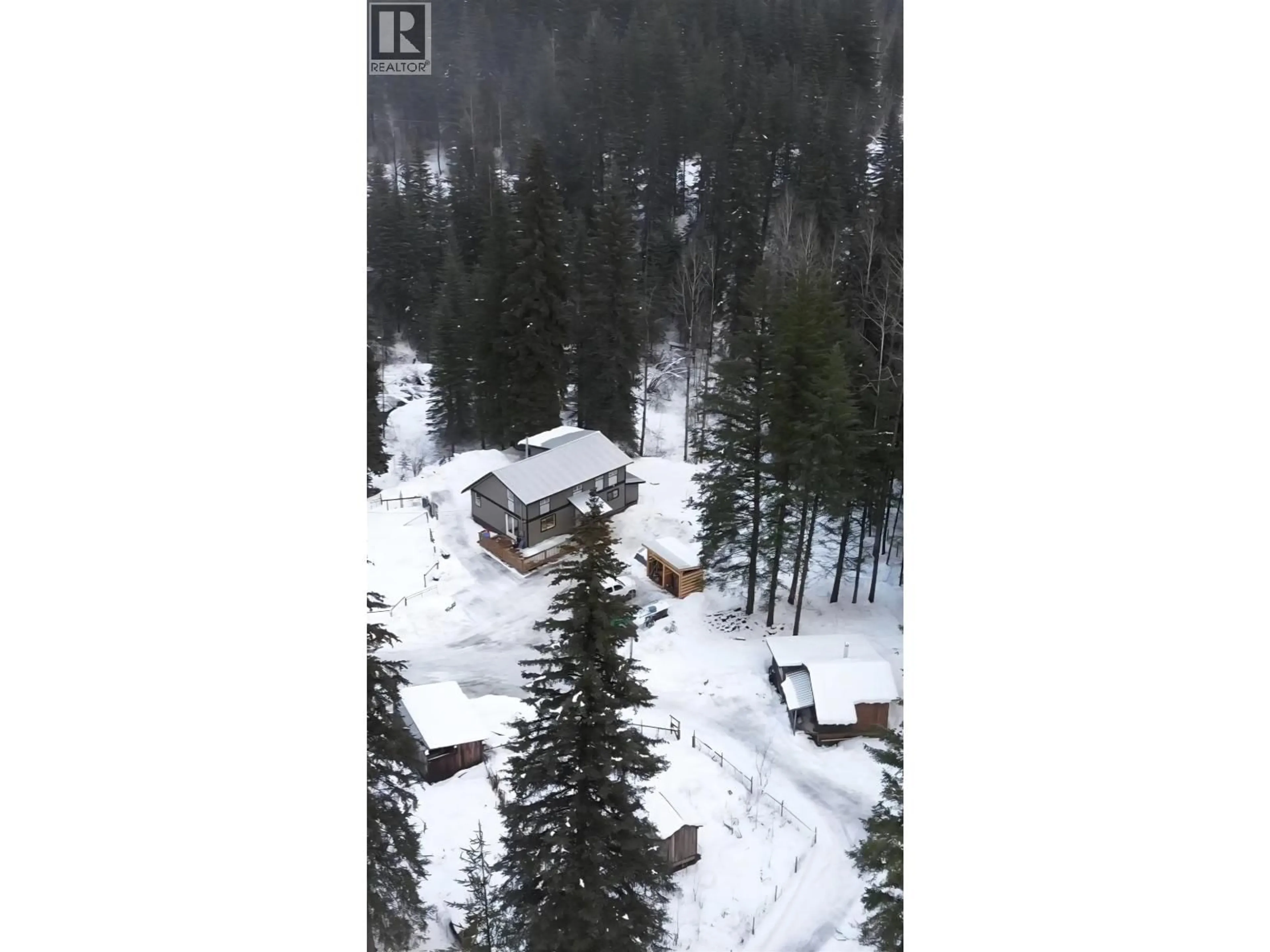 A pic from outside/outdoor area/front of a property/back of a property/a pic from drone, forest/trees view for 3214 BRADLEY CREEK ROAD, Forest Grove British Columbia V0K2E2