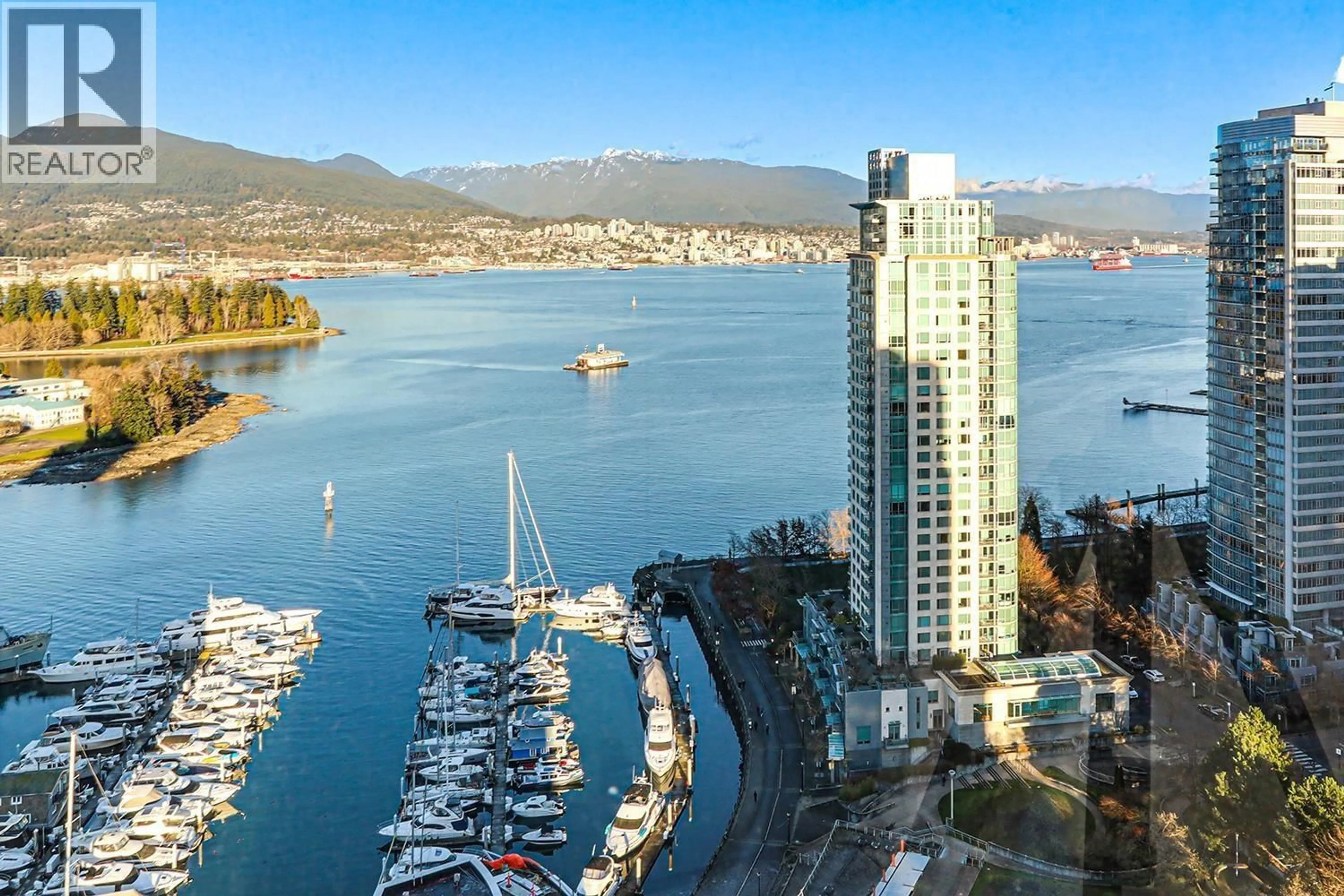 A pic from outside/outdoor area/front of a property/back of a property/a pic from drone, water/lake/river/ocean view for 702 - 588 BROUGHTON STREET, Vancouver British Columbia V6G3E3