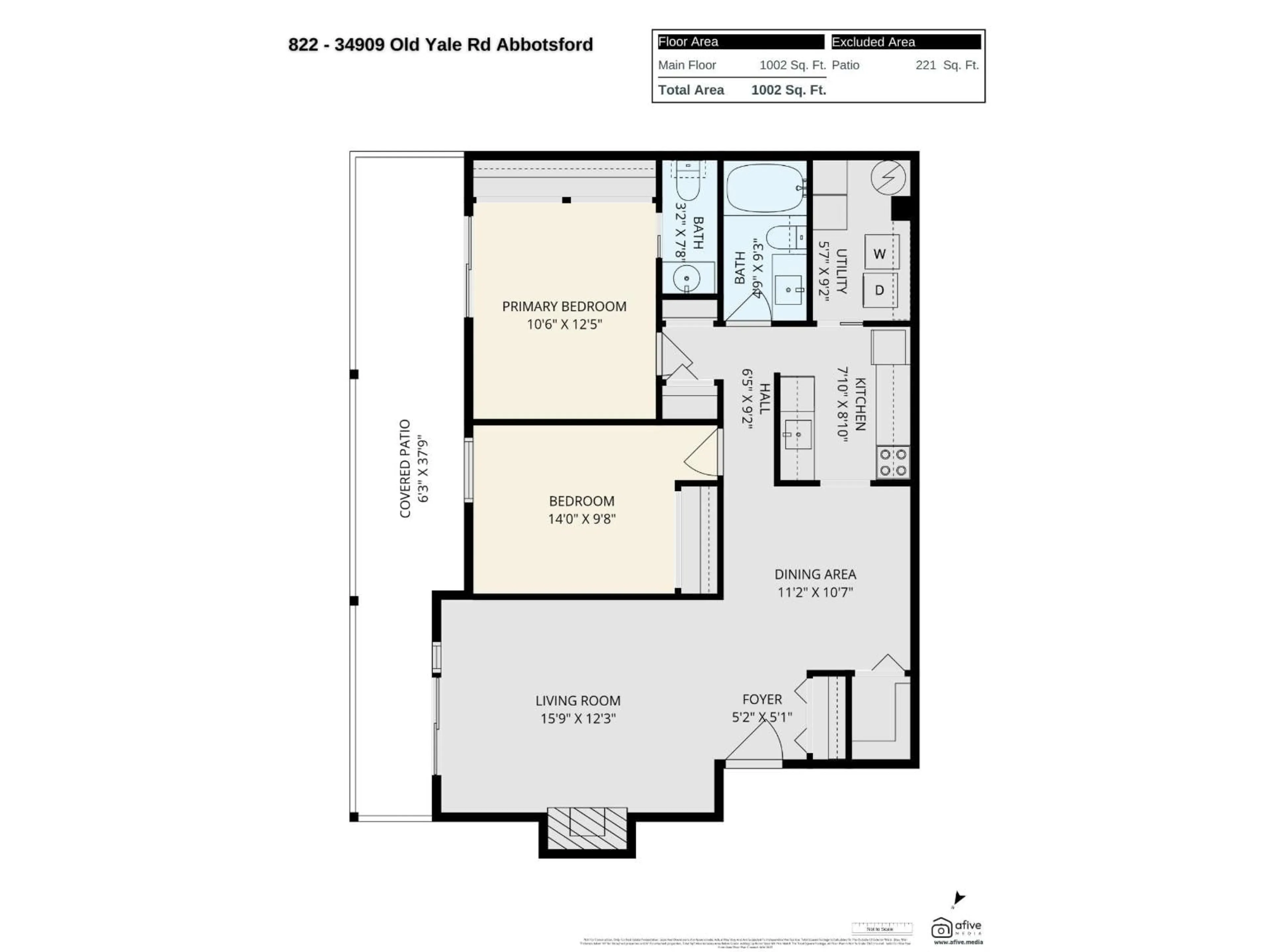 Floor plan for 822 - 34909 OLD YALE ROAD, Abbotsford British Columbia V3G2E7