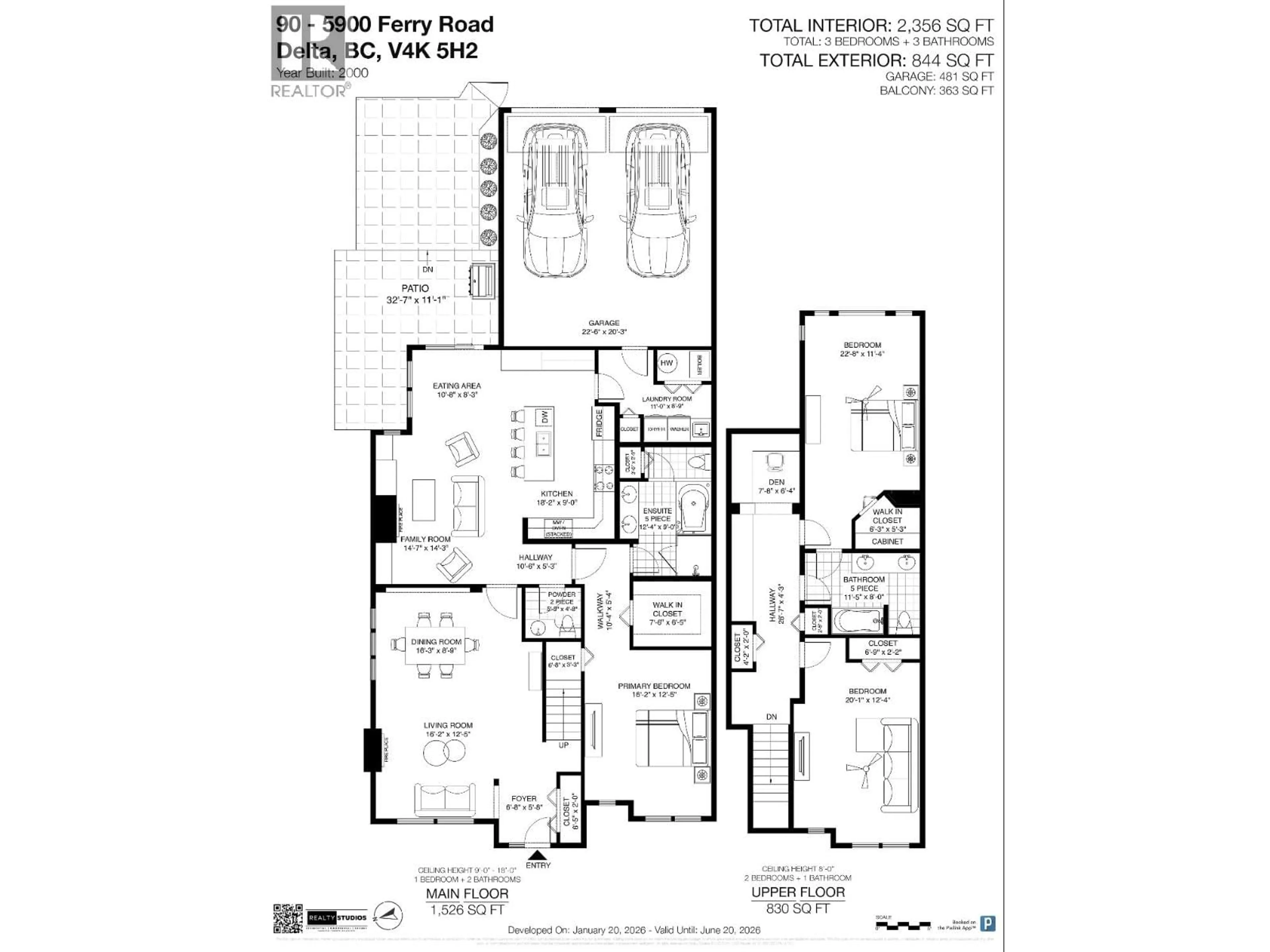 Floor plan for 90 - 5900 FERRY ROAD, Delta British Columbia V4K5C3