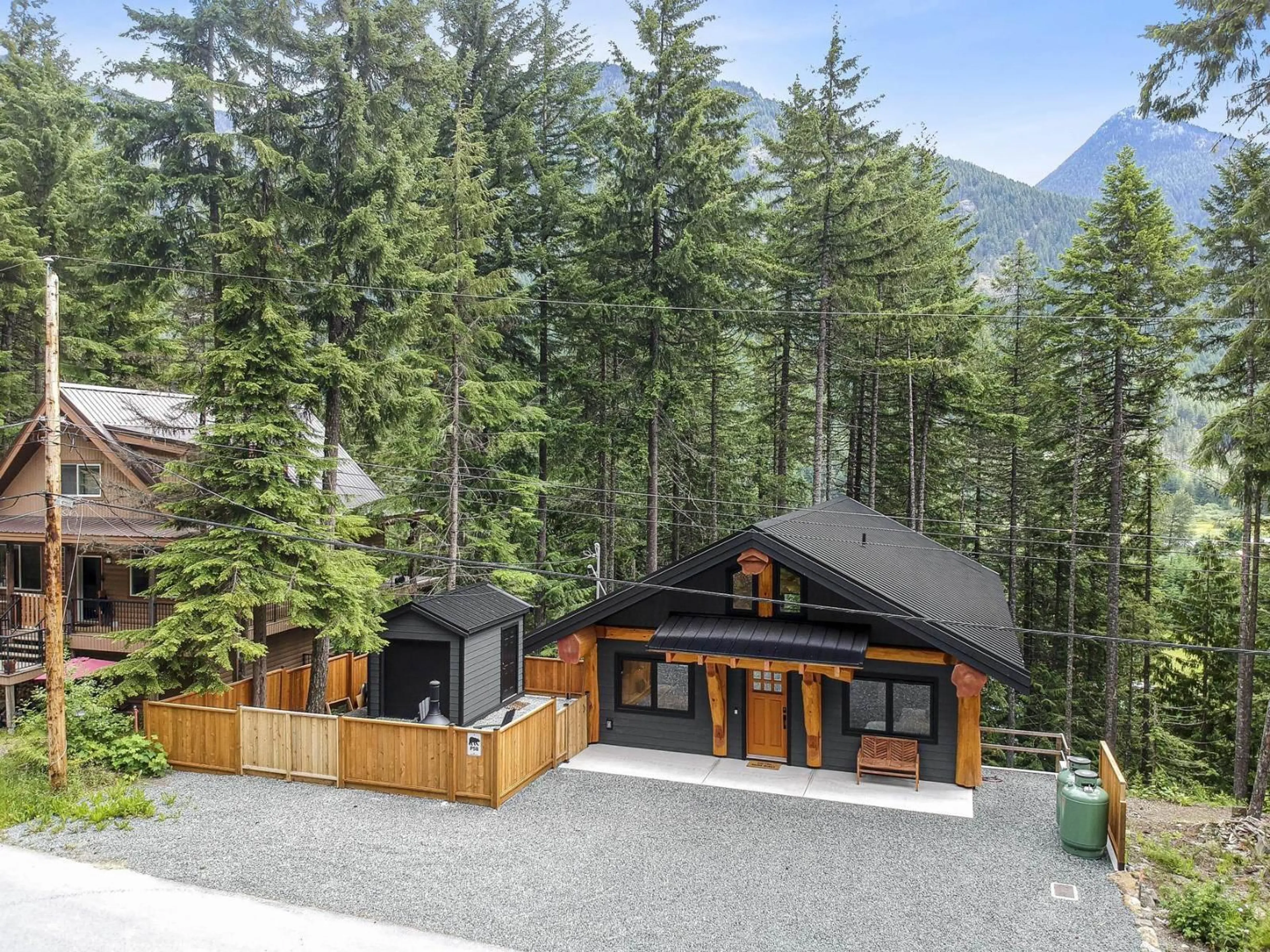 A pic from outside/outdoor area/front of a property/back of a property/a pic from drone, mountain view for 14934 PARKHILL BOULEVARD, Sunshine Valley British Columbia V0X1L5