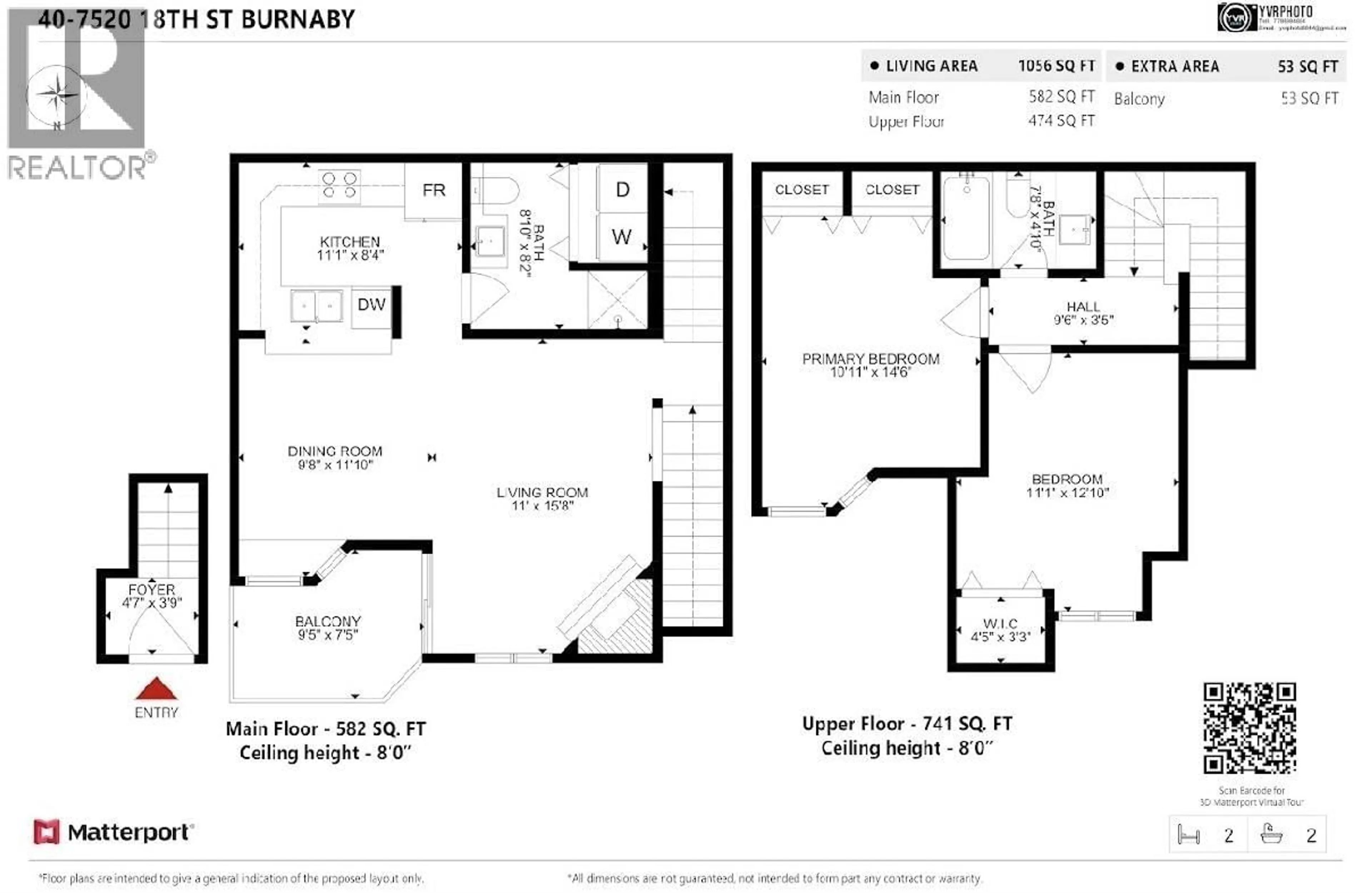 Floor plan for 40 - 7520 18TH STREET, Burnaby British Columbia V3N4X7