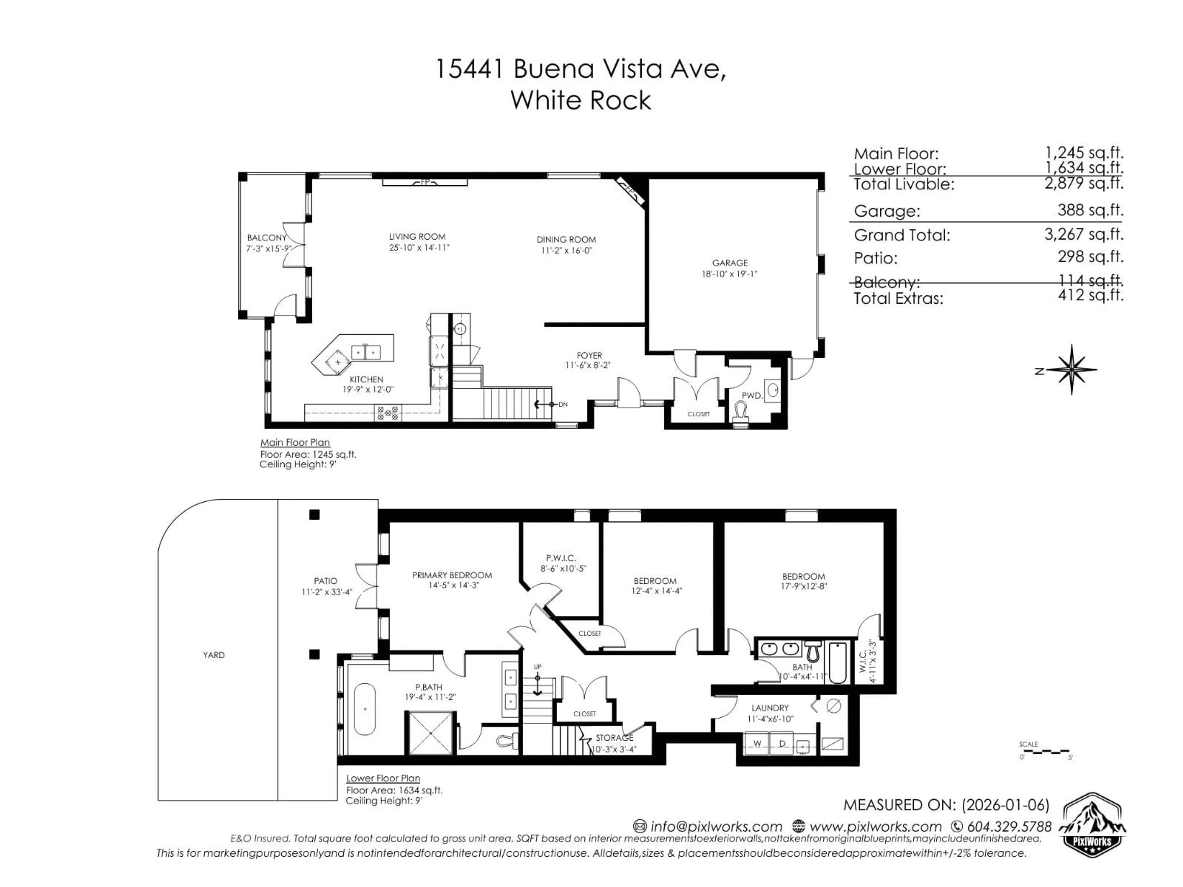 Floor plan for 15441 BUENA VISTA AVENUE, White Rock British Columbia V4B1Y9