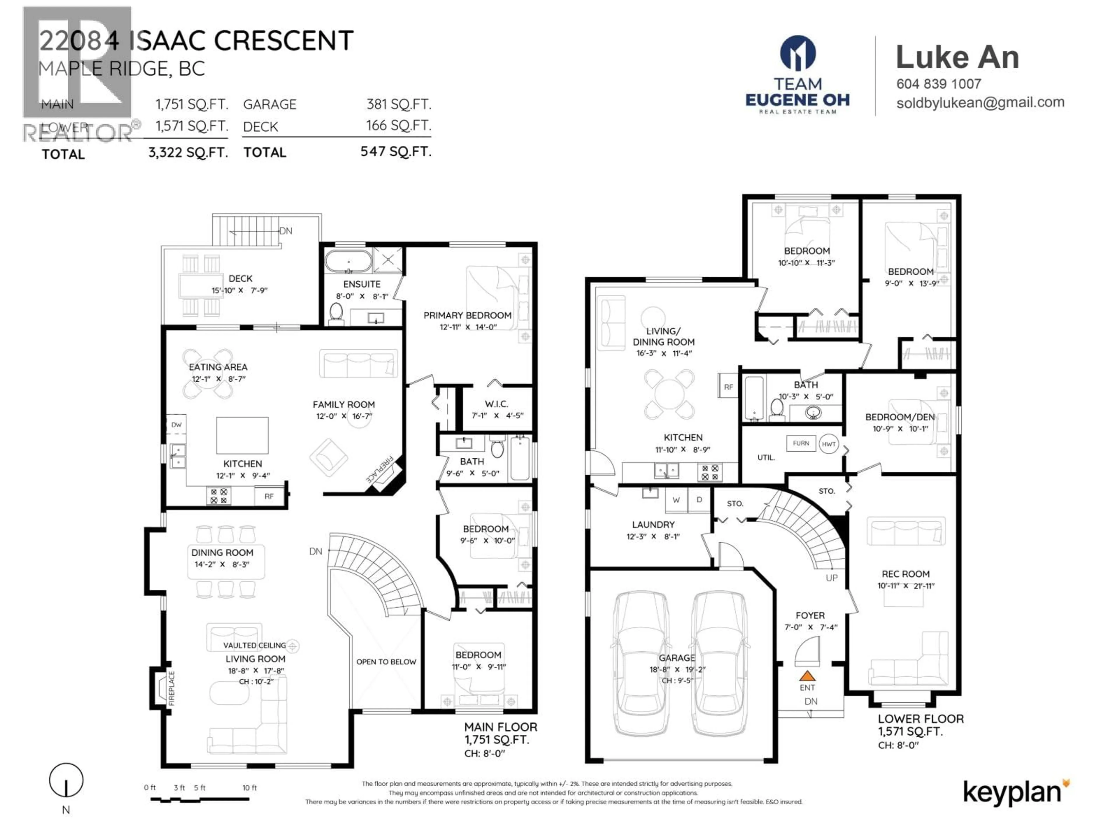 Floor plan for 22084 ISAAC CRESCENT, Maple Ridge British Columbia V2X0W1