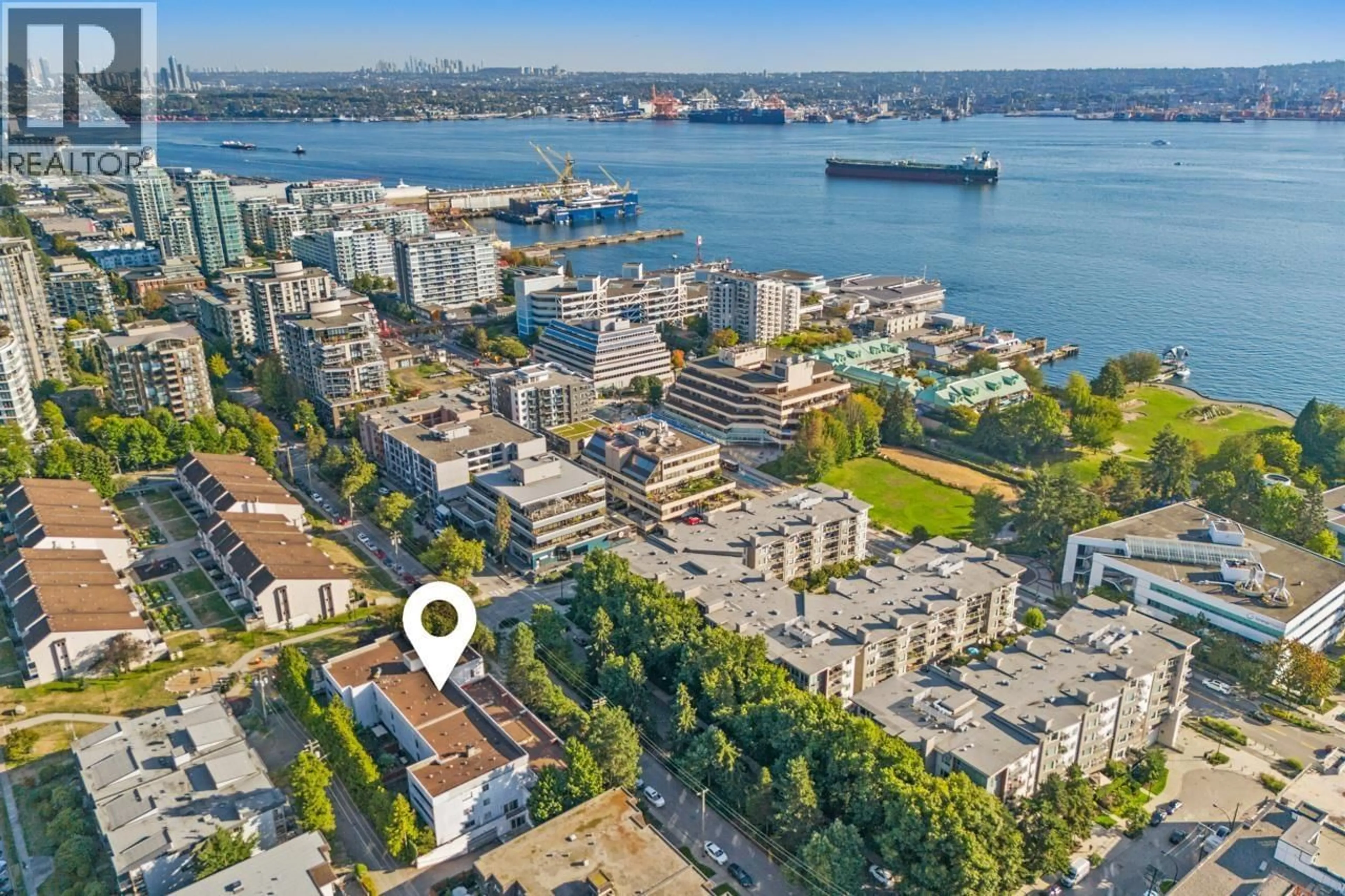 A pic from outside/outdoor area/front of a property/back of a property/a pic from drone, water/lake/river/ocean view for 314 - 250 1ST STREET, North Vancouver British Columbia V7M1B4