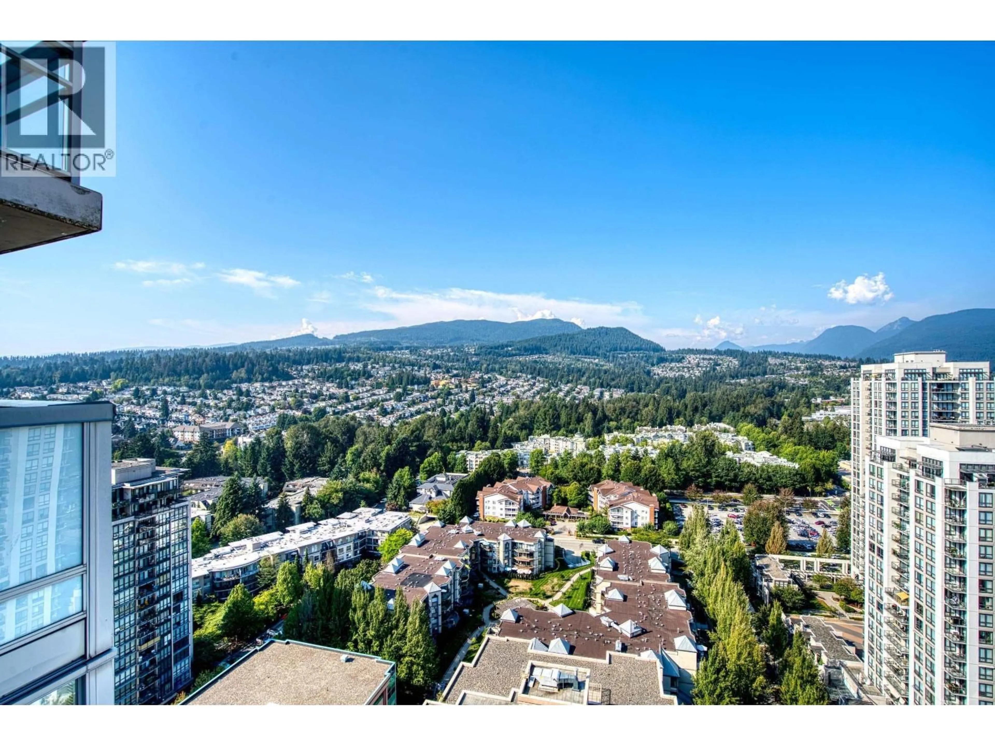 A pic from outside/outdoor area/front of a property/back of a property/a pic from drone, mountain view for 3104 - 2978 GLEN DRIVE, Coquitlam British Columbia V3B0C3