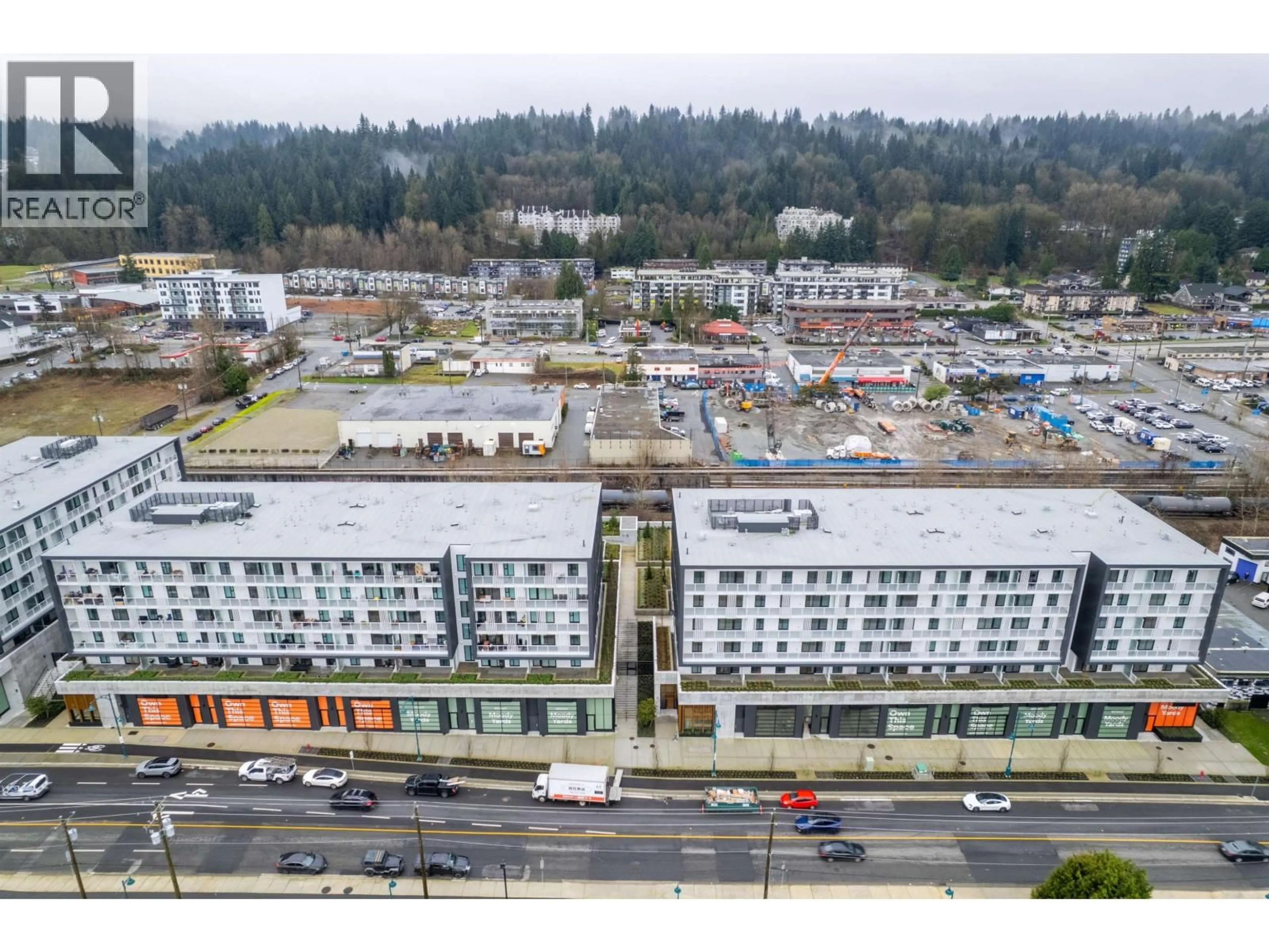 A pic from outside/outdoor area/front of a property/back of a property/a pic from drone, city buildings view from balcony for 508 - 3055 MURRAY STREET, Port Moody British Columbia V3H0P4