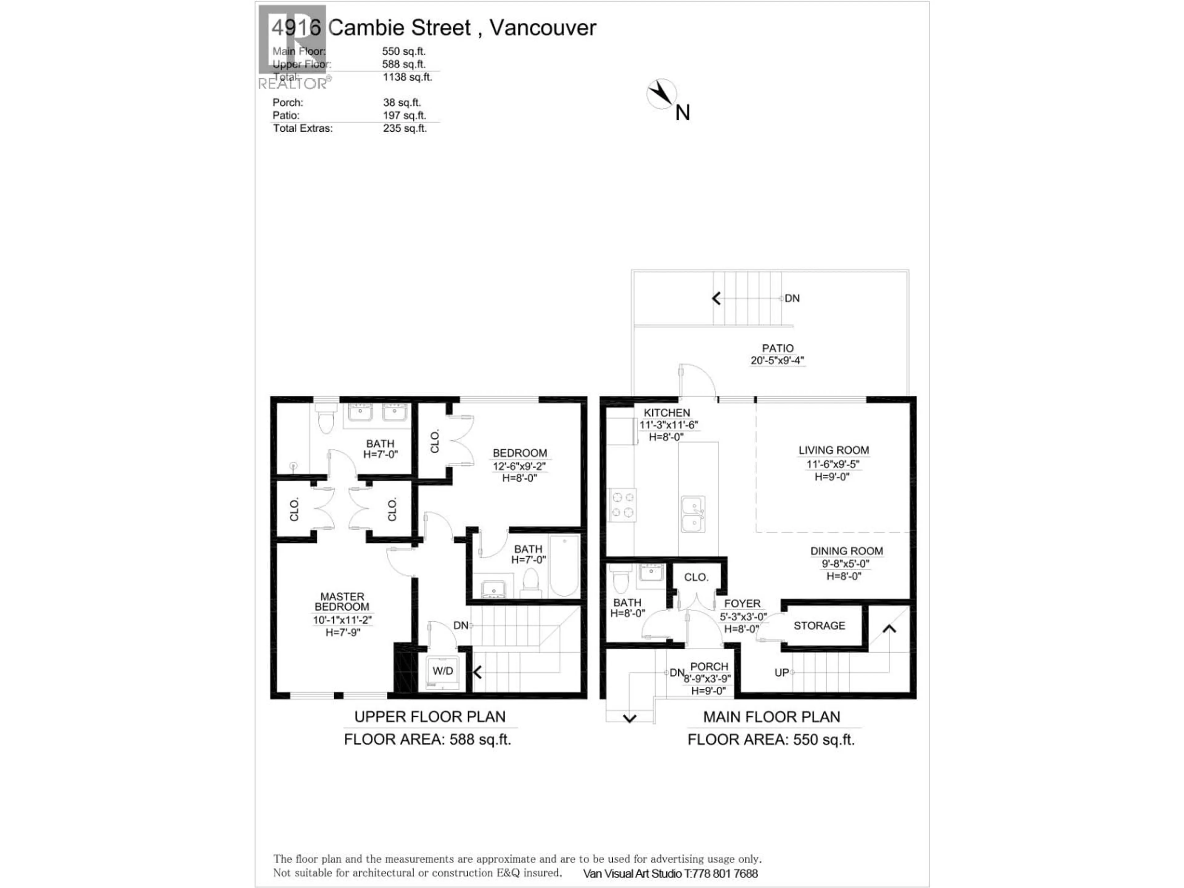 Floor plan for 4916 CAMBIE STREET, Vancouver British Columbia V5Z0K1