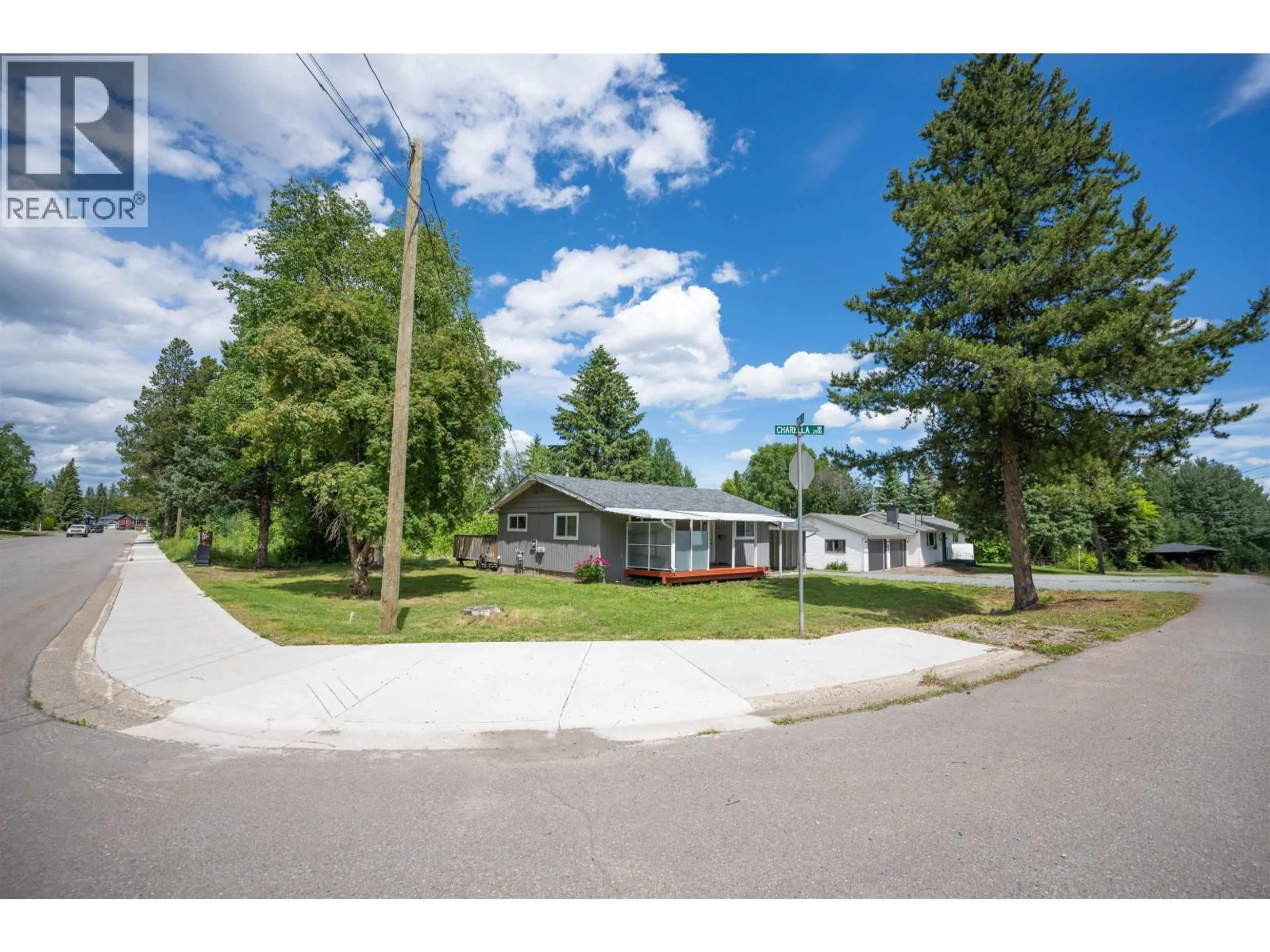 A pic from outside/outdoor area/front of a property/back of a property/a pic from drone, street for 2910 CHARELLA DRIVE, Prince George British Columbia V2N5L1