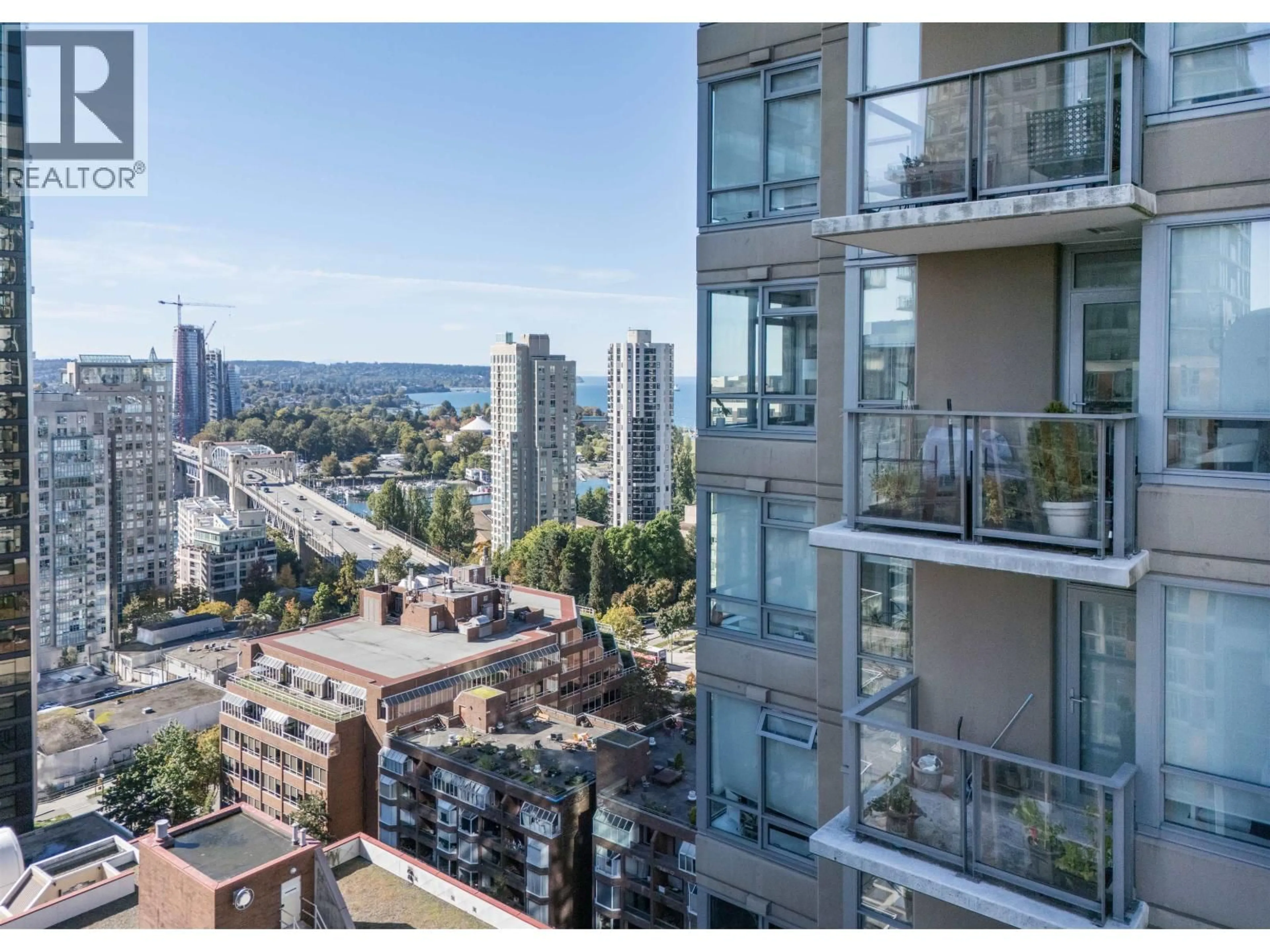A pic from outside/outdoor area/front of a property/back of a property/a pic from drone, city buildings view from balcony for 2207 - 1308 HORNBY STREET, Vancouver British Columbia V6Z0C5
